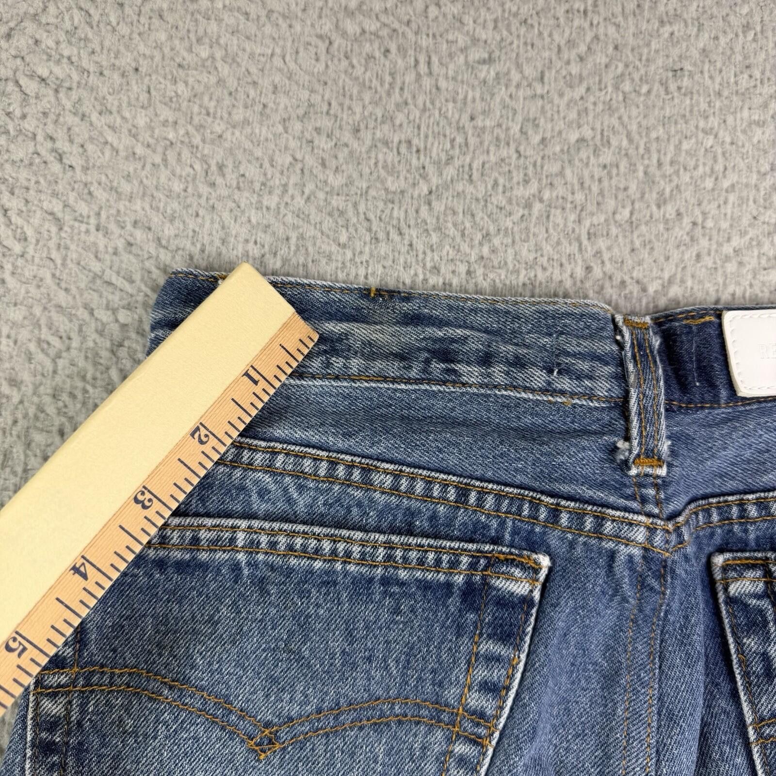 Other RE/DONE Levi's Blue Denim Skirt Raw Hem Sz 25 Button Fly Size 26" / US 2 / IT 38 - 11 Thumbnail