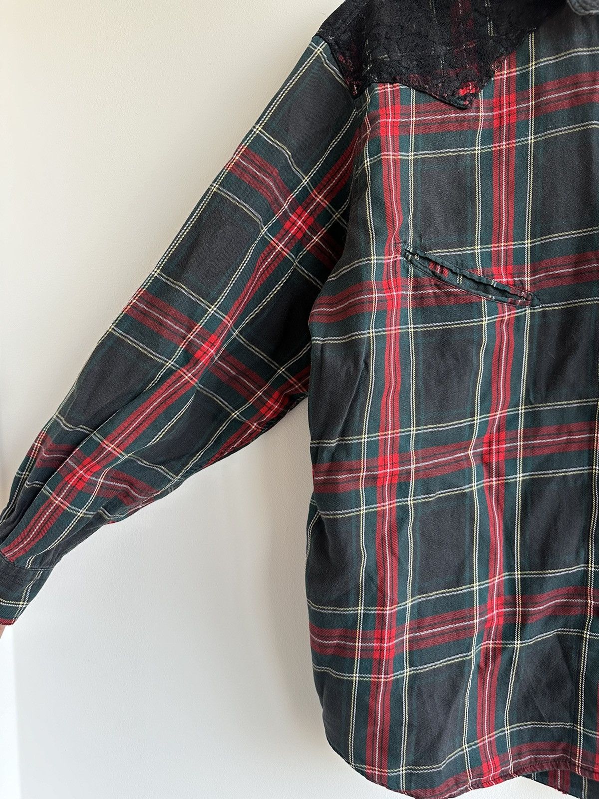 Moschino 90s Moschino Jeans Multicolor Tartan Plaid Shirt Size S Size S / US 4 / IT 40 - 4 Thumbnail