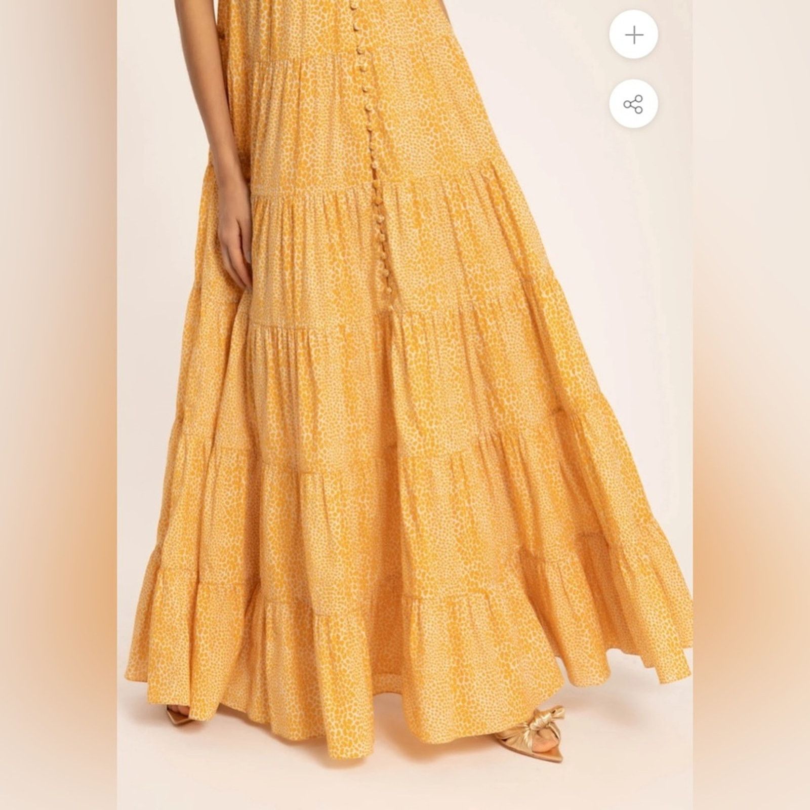 Other ADRIANA DEGREAS Tortoise Long Dress With Straps Yellow M Size M / US 6-8 / IT 42-44 - 7 Thumbnail