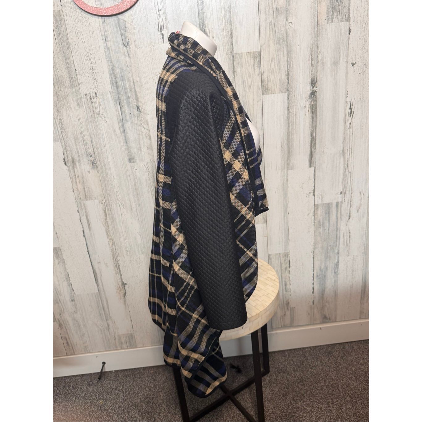 MoMA Dilay Moda Plaid Open Front Cardigan Jacket Size Small Size S / US 4 / IT 40 - 2 Thumbnail
