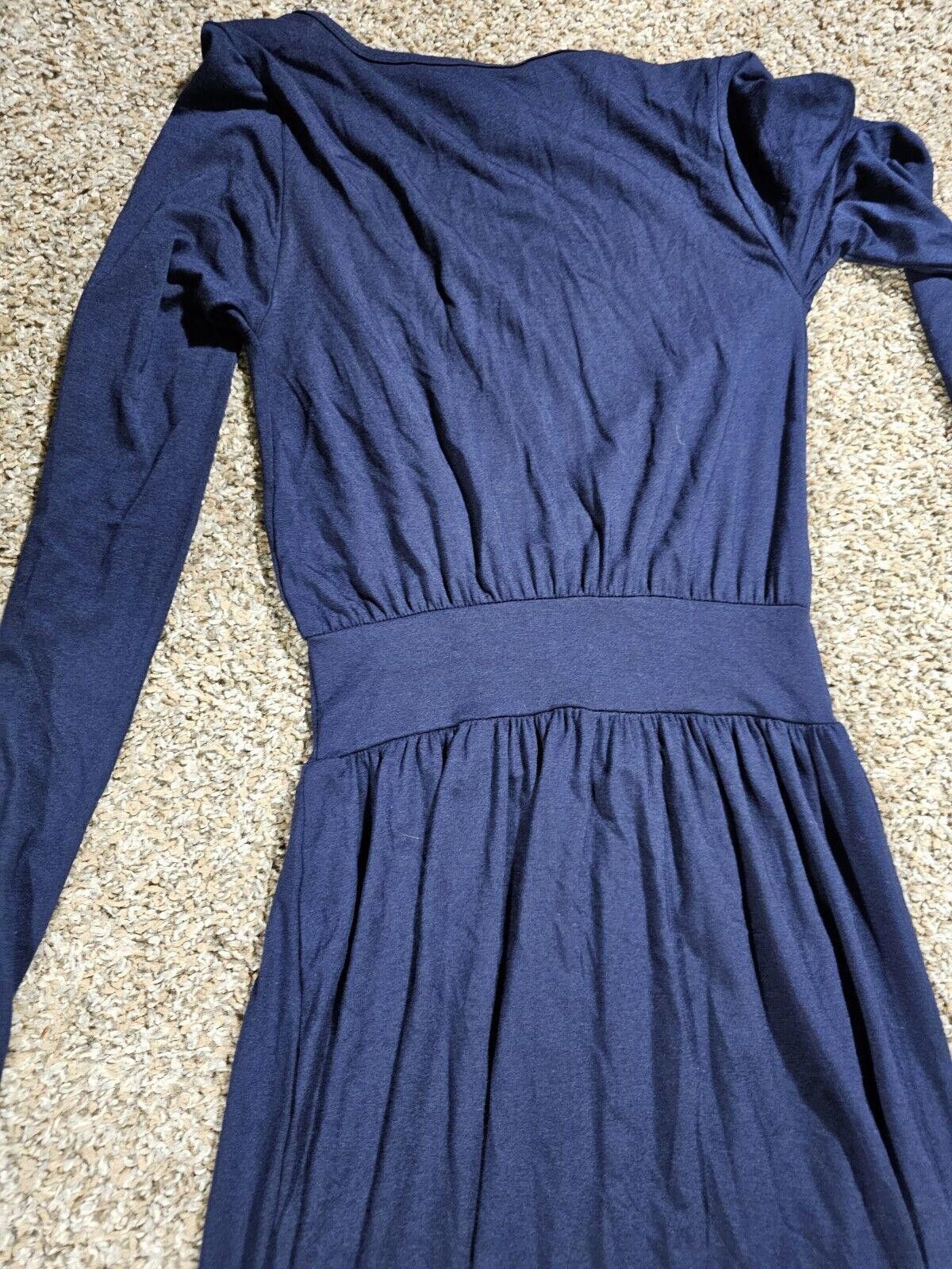 Designer Go Couture Dress S Blue Micro Modal USA MADE Leg Slit Size S / US 4 / IT 40 - 10 Thumbnail