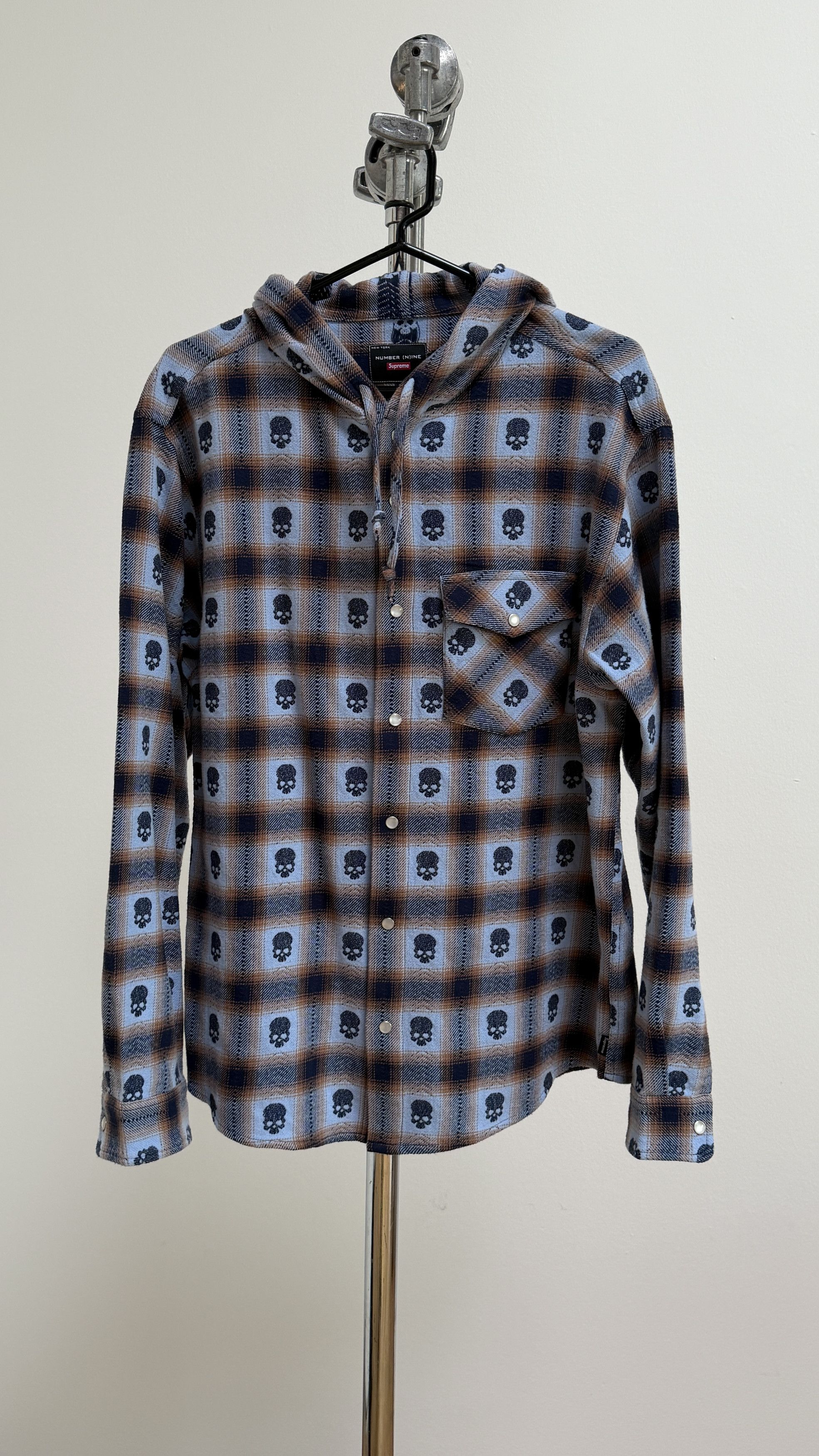 Number (N)ine × Supreme Supreme Number (N)ine Skull Hooded Flannel