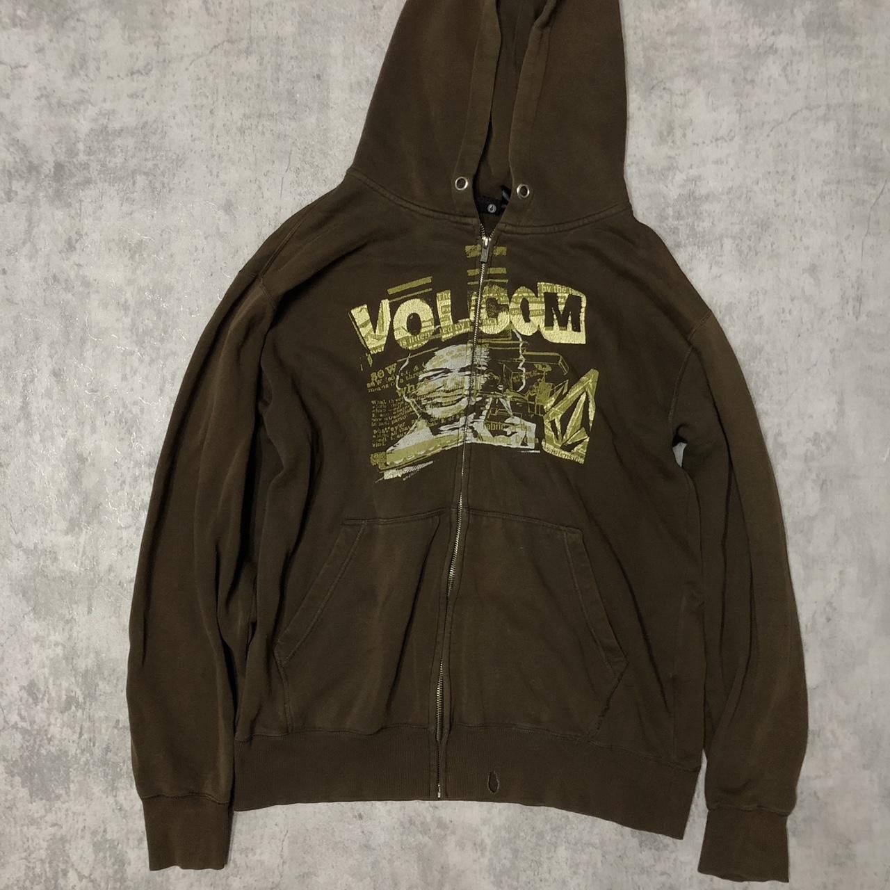 Volcom Brown and green Volcom zip up hoodie Size US M / EU 48-50 / 2 - 1 Thumbnail