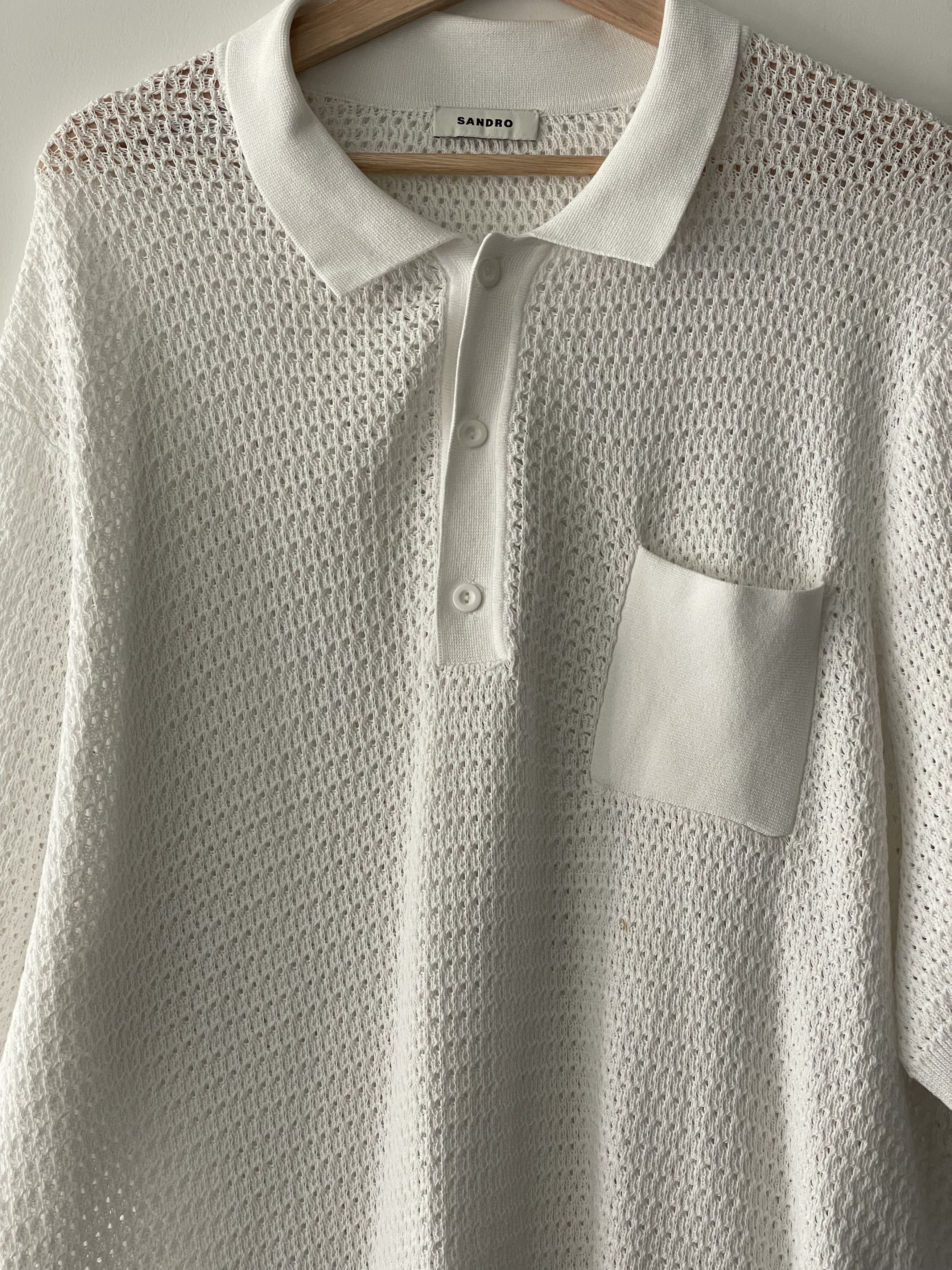 Sandro E23POLO POCK White XXL Size US XXL / EU 58 / 5 - 2 Thumbnail