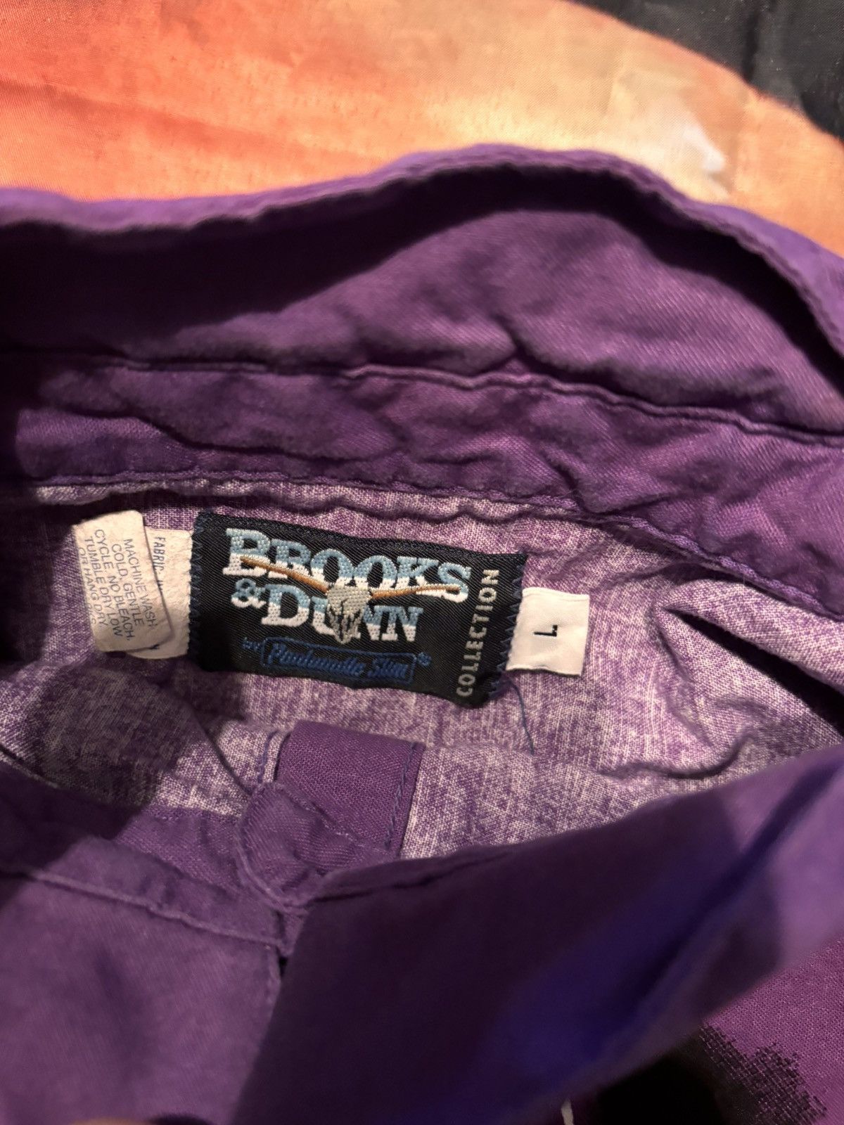 Panhandle Slim × Vintage Vintage 90s brooks and Dunn purple lightning long sleeve Size US M / EU 48-50 / 2 - 3 Thumbnail