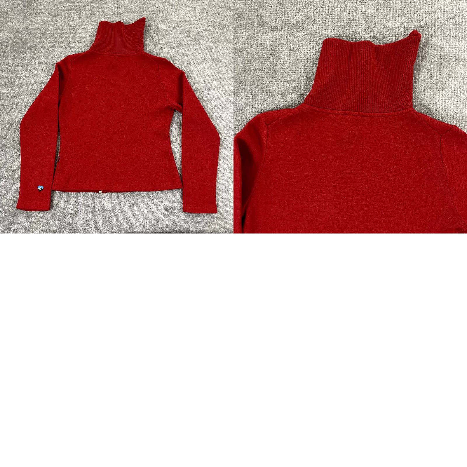 Vintage KUHL Sweater Womens Medium Red Merino Wool Asymmetrical Collar Full Zip Hiking Size M / US 6-8 / IT 42-44 - 8 Thumbnail