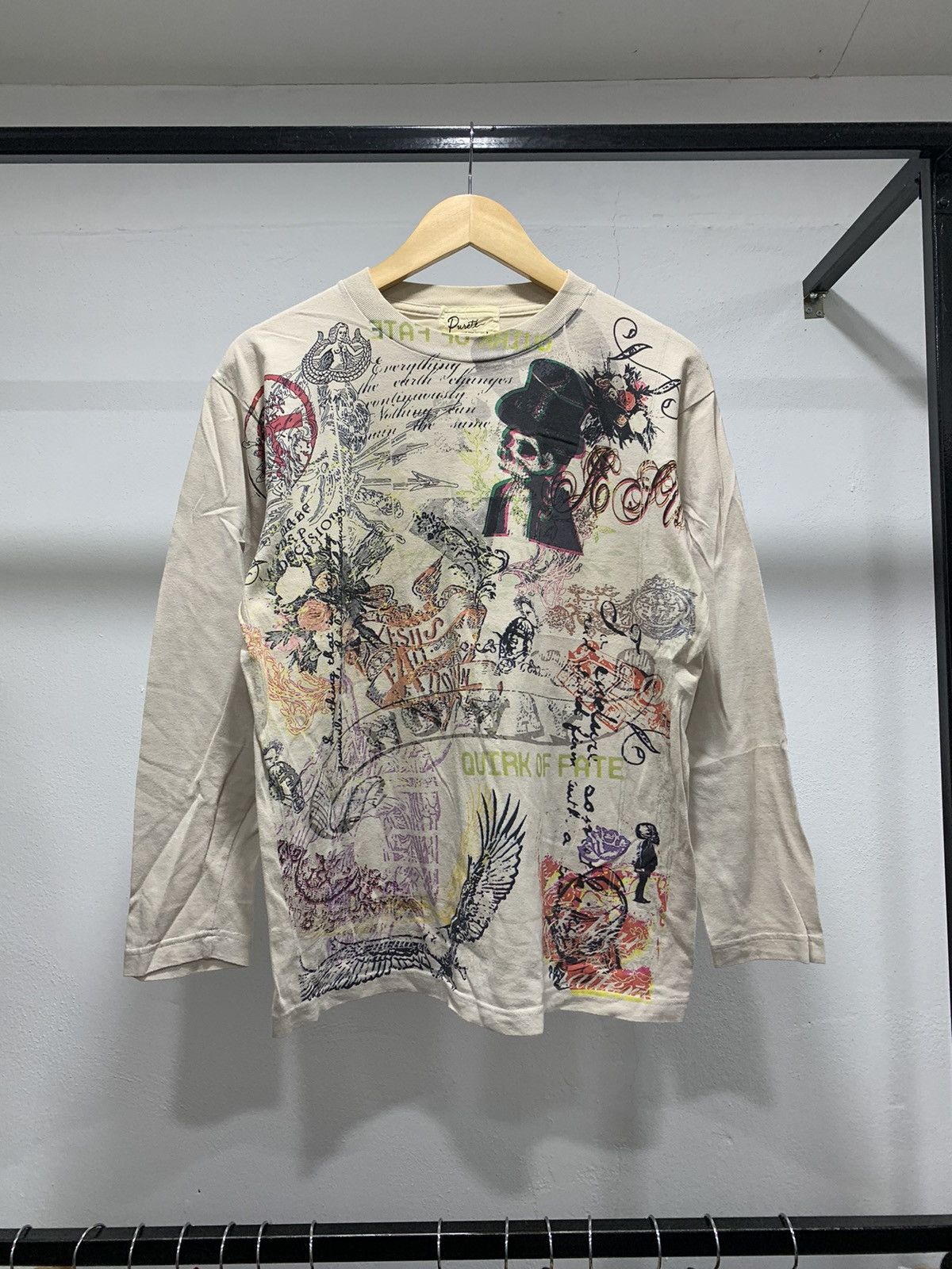 Japanese Brand 💥FINAL DROP💥 Pureté Motion Print Skull Poem Y2K Punk Size US M / EU 48-50 / 2 - 1 Thumbnail