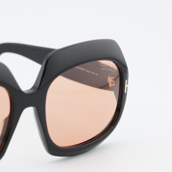 Tom Ford Tom Ford Ren FT1155 05E Sunglasses Black Square Frame Size ONE SIZE - 8 Thumbnail