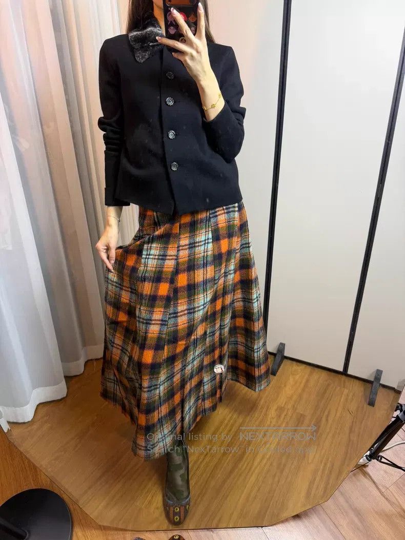 Comme des Garcons Comme Des Garcons size M Checked Skirt Size 22" - 8 Thumbnail