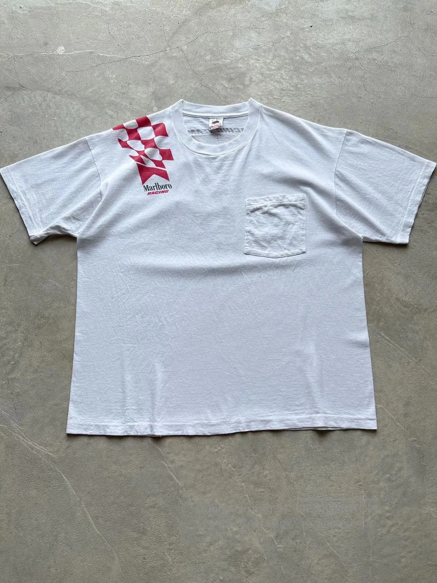 Vintage Vintage 90s Marlboro Racing Pocket Tee. Size US XL / EU 56 / 4 - 2 Thumbnail