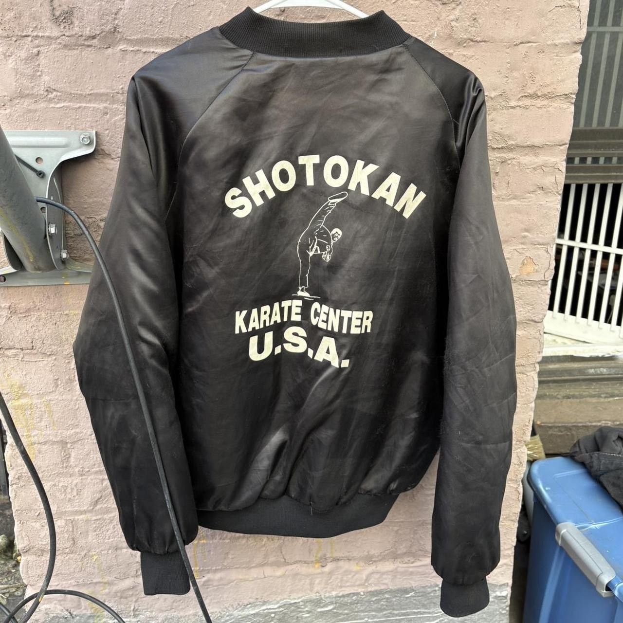 Vintage Vintage 80s Shotokan Karate Center USA Nylon Bomber Jacket Size US XL / EU 56 / 4 - 2 Thumbnail