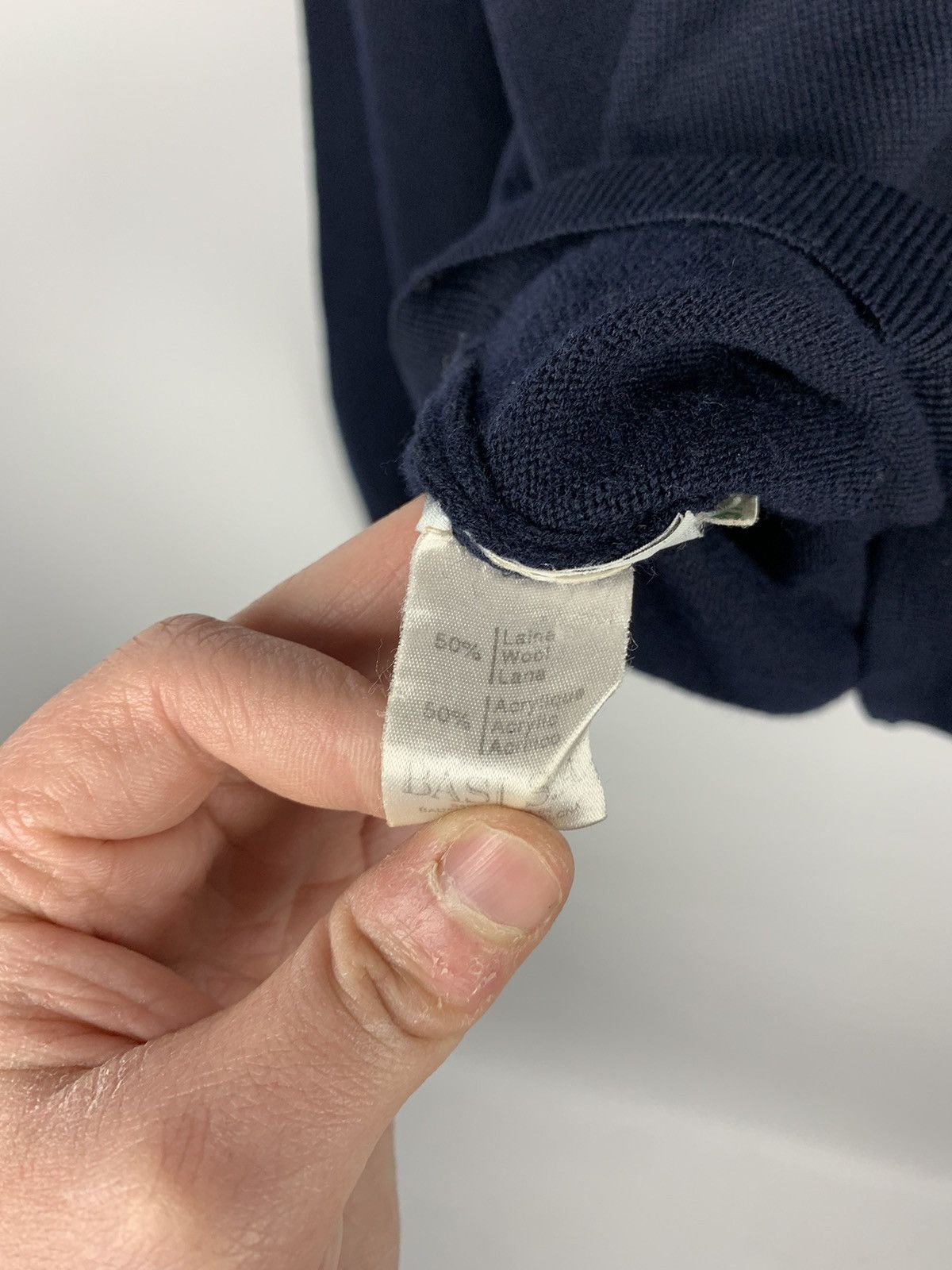 Lacoste × Vintage Vintage 90’s Lacoste Acrylic Wool Sweater Pullover Blue Y2K Size US L / EU 52-54 / 3 - 7 Thumbnail