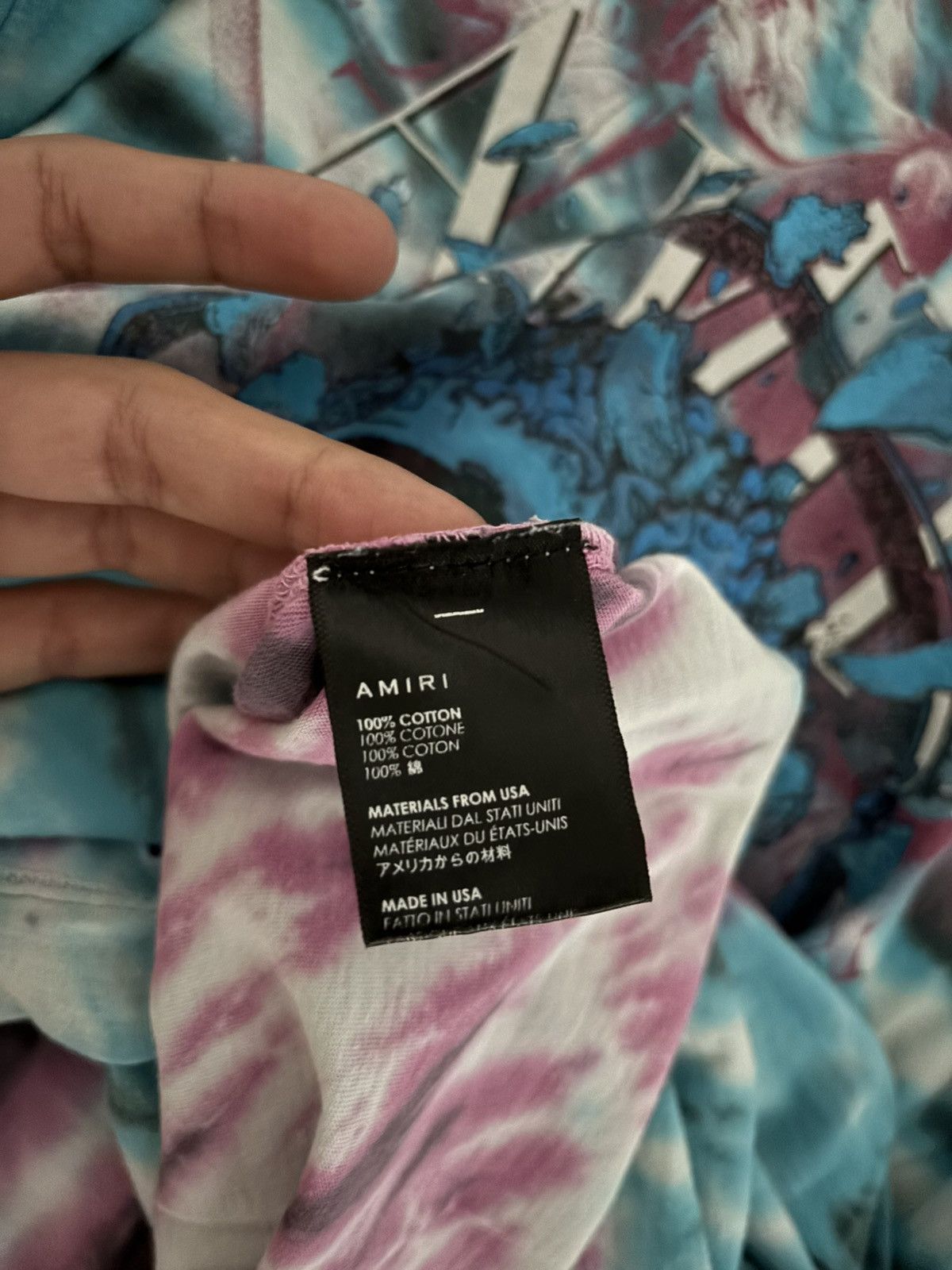 Amiri Amiri Tie-Dye Skull T-Shirt Size US XL / EU 56 / 4 - 9 Thumbnail