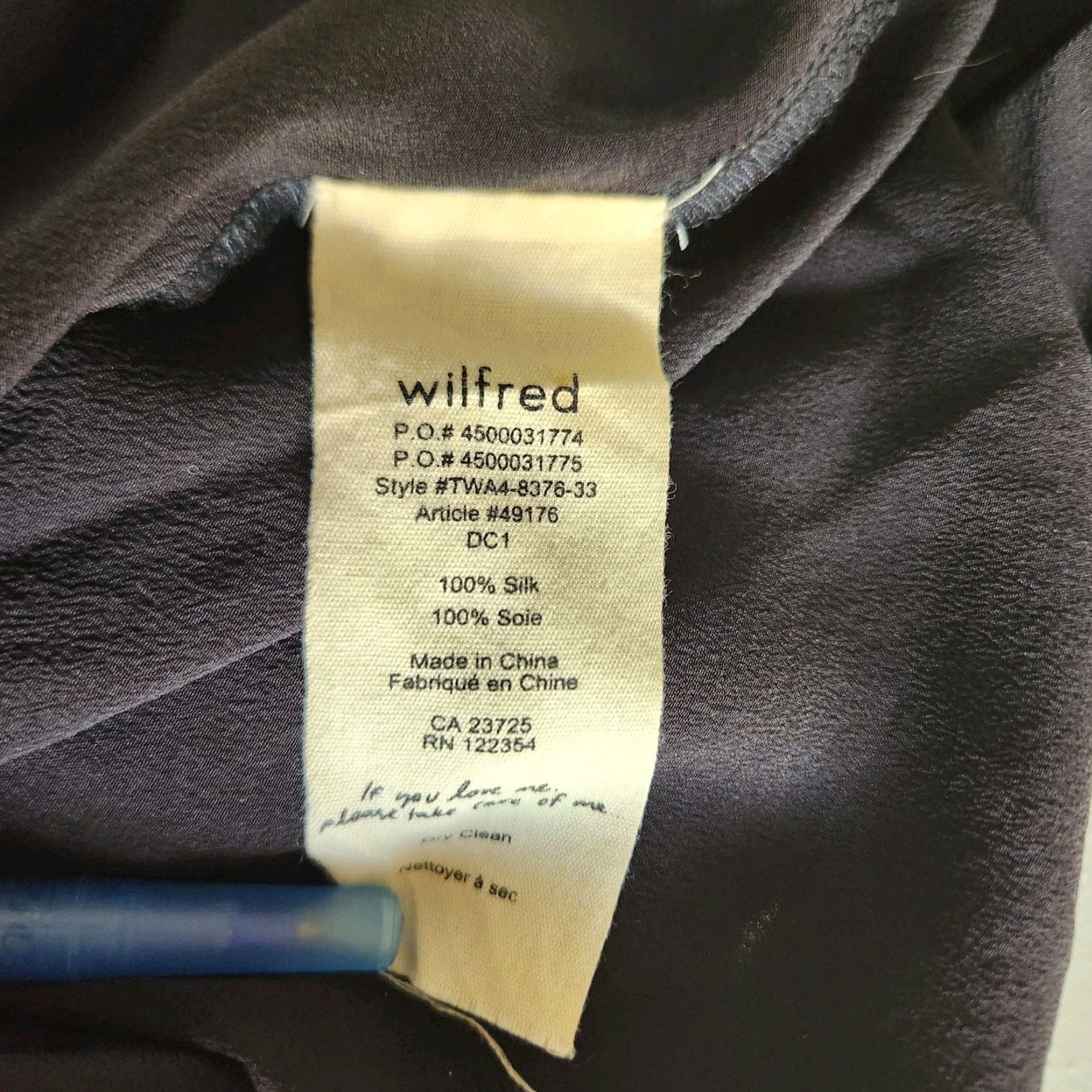 Vintage Wilfred Womens Dress |0| Black 100% Silk Sleeveless Midi Shift Dress Size XS / US 0-2 / IT 36-38 - 6 Thumbnail