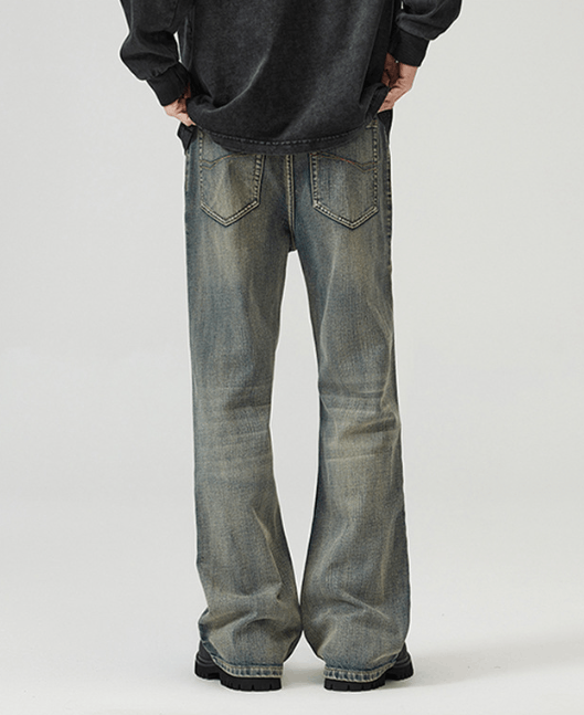 Japanese Brand × Vintage American high street washed loose flared distressed jeans Size US 32 / EU 48 - 5 Thumbnail