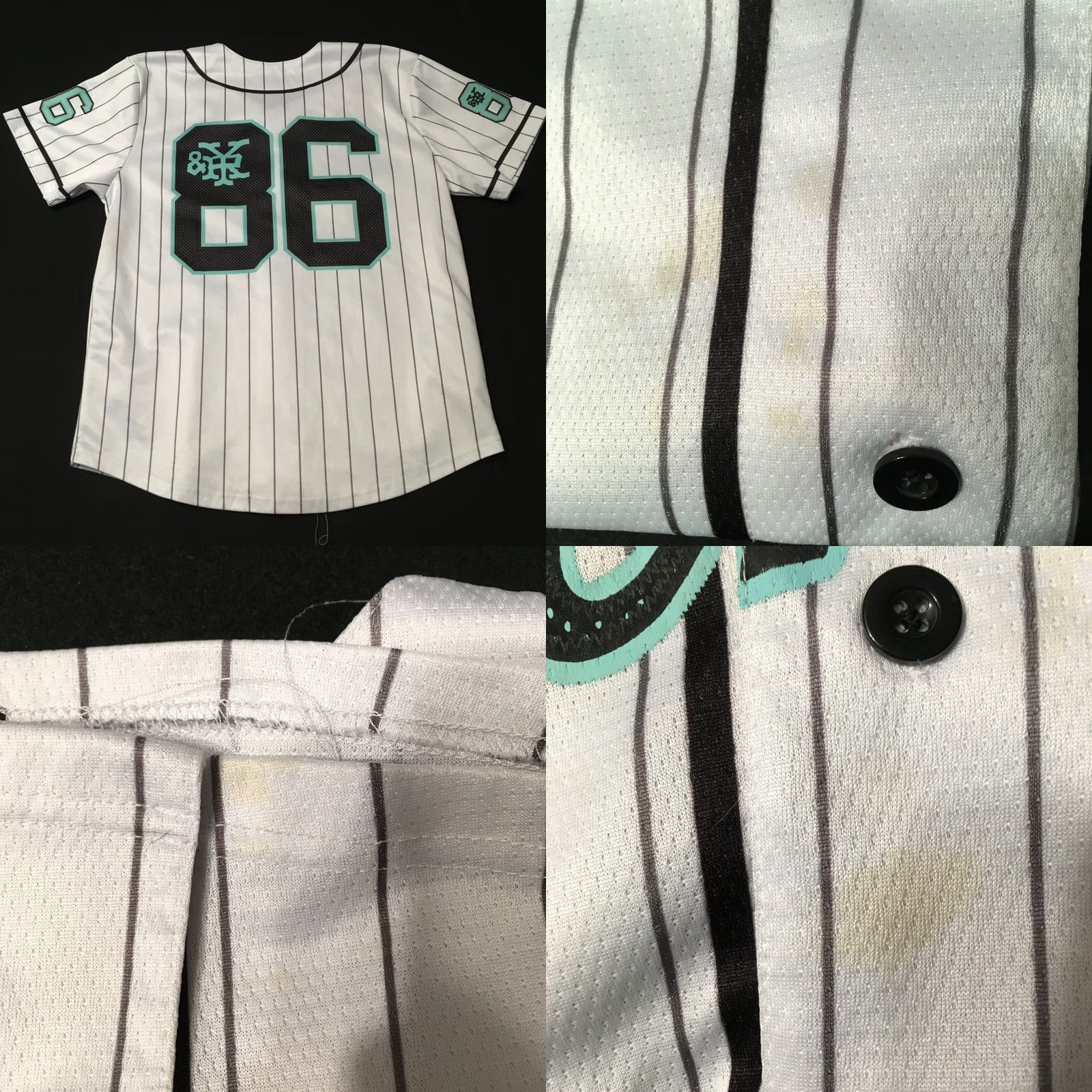 Vintage Y&R Heavy Hitters Jersey Pinstripe White size M Men Size US M / EU 48-50 / 2 - 8 Thumbnail