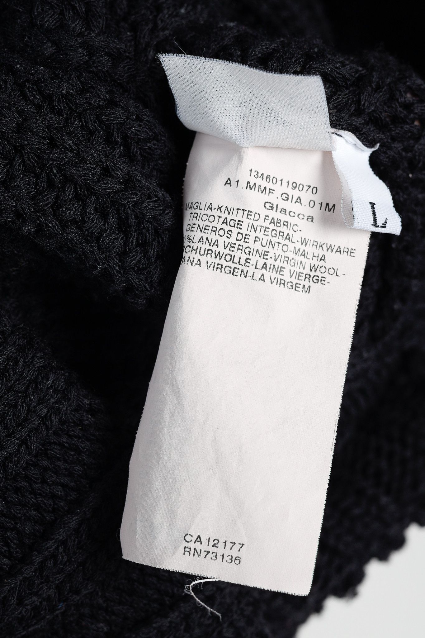 Max Mara MaxMara Black Chunky Knit Beaded Boxy Cardigan Size L / US 10 / IT 46 - 8 Thumbnail