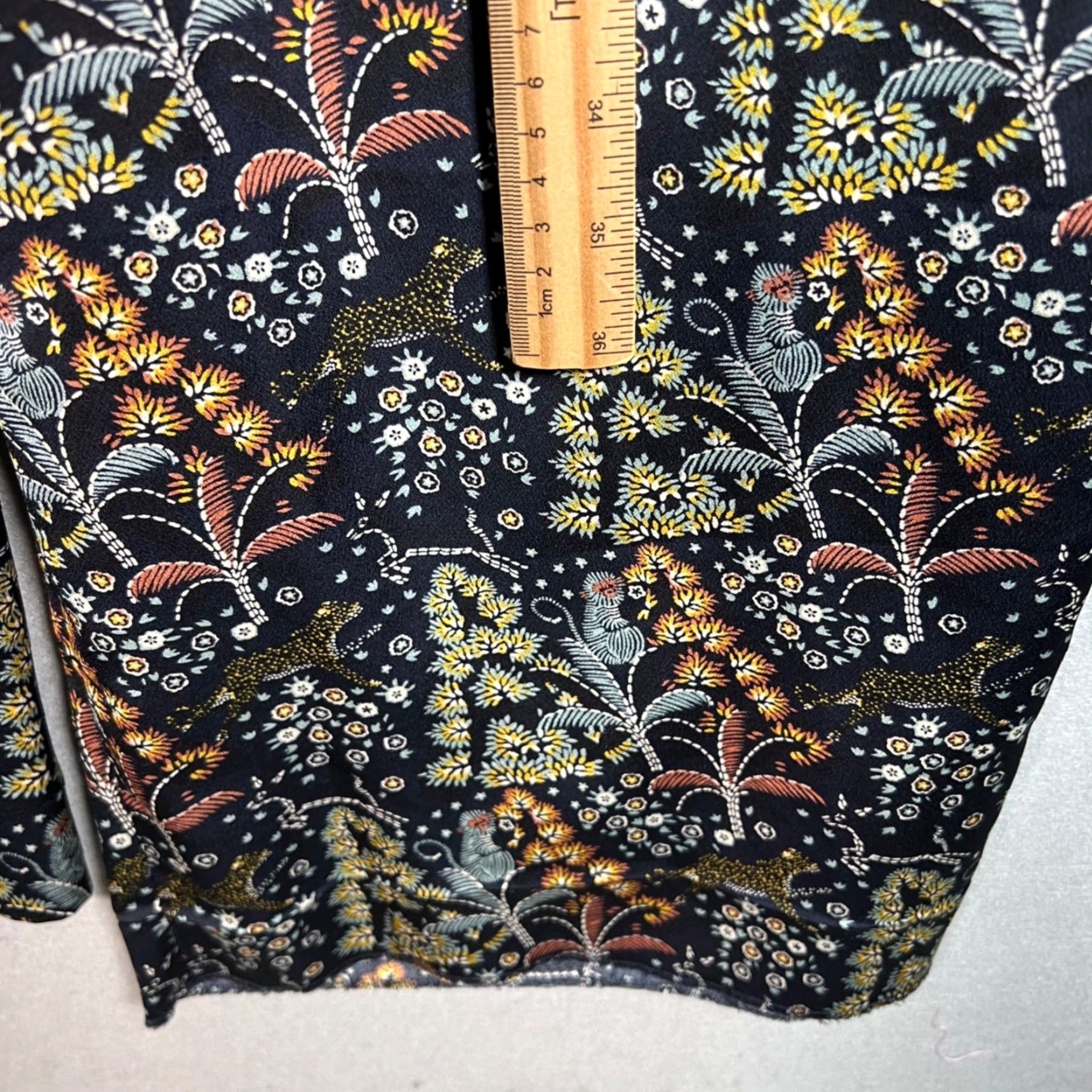 J.Crew J. Crew Point Sur Womens Small Floral Wide-Leg Pants Black Multicolor Size 28" / US 6 / IT 42 - 6 Thumbnail