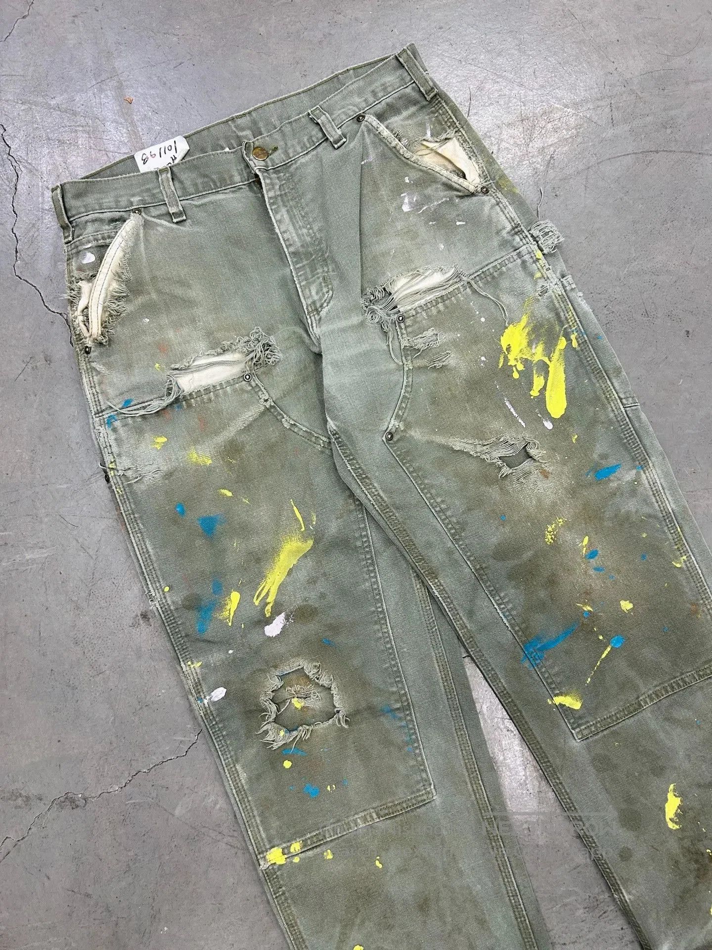 Vintage Vintage Carhartt B136 Moss Green Pants. Size US 34 / EU 50 - 2 Thumbnail