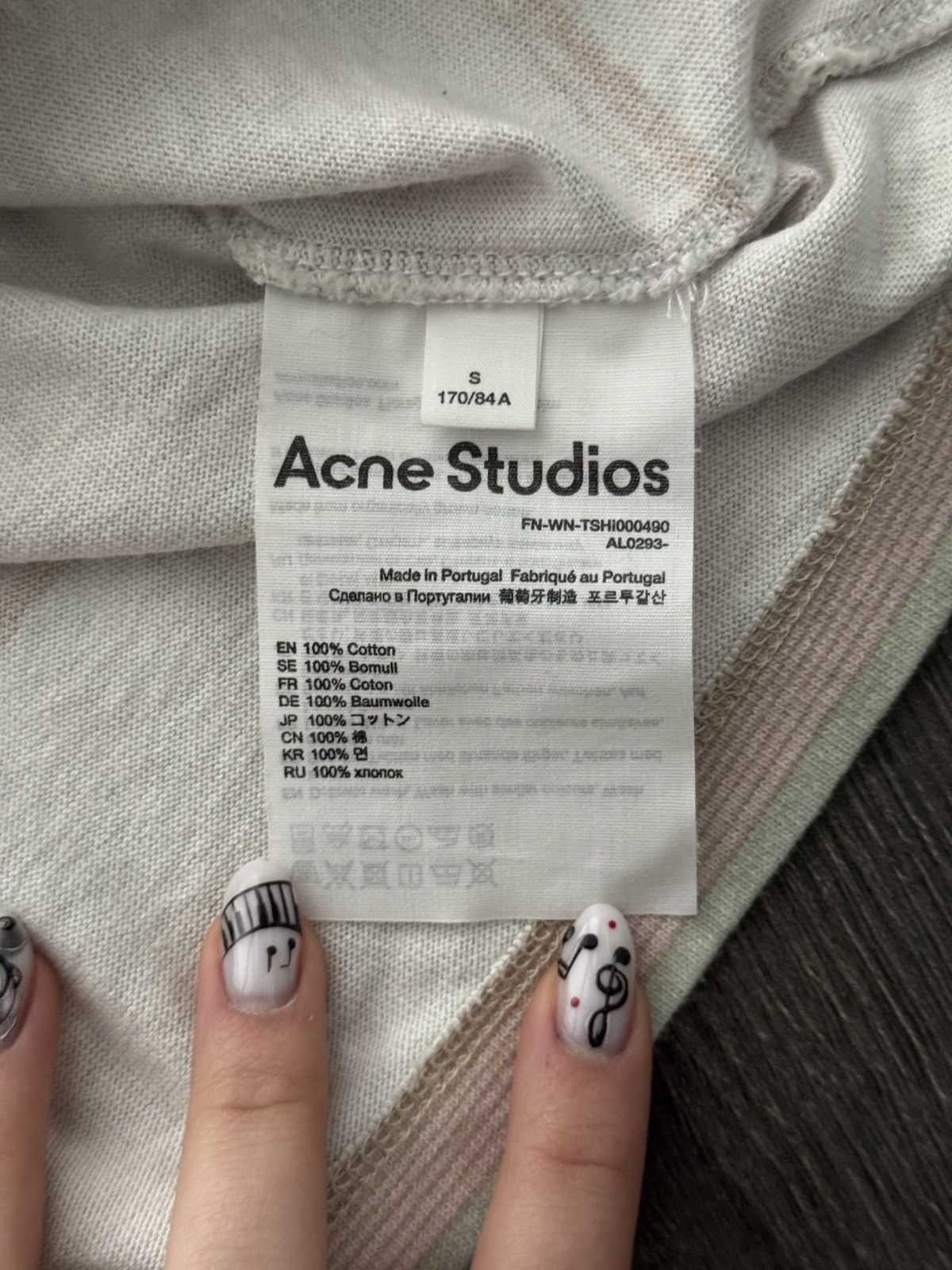 Acne Studios Acne Studios beige enos striped longsleeve shirt Size S / US 4 / IT 40 - 4 Thumbnail