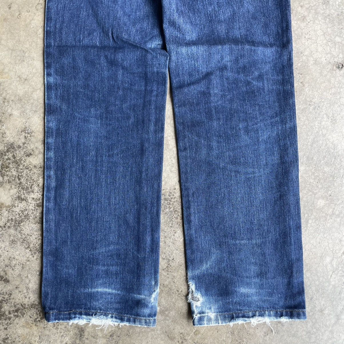 Edwin 🔥Vintage Edwin 402 Stoned Washed Ripped Distress Denim Jeans Size US 27 - 6 Thumbnail