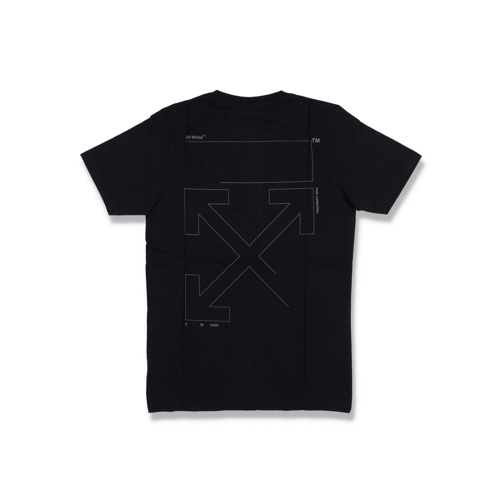 Off-White Black Unfinished Silver Arrows Logo T-Shirt Size US XS / EU 42 / 0 - 1 Thumbnail