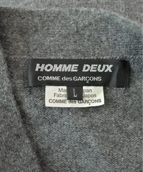Comme des Garcons Homme Deux Sweater Cardigan Wool Plain Button Up V-neck Gray Size US L / EU 52-54 / 3 - 6 Thumbnail