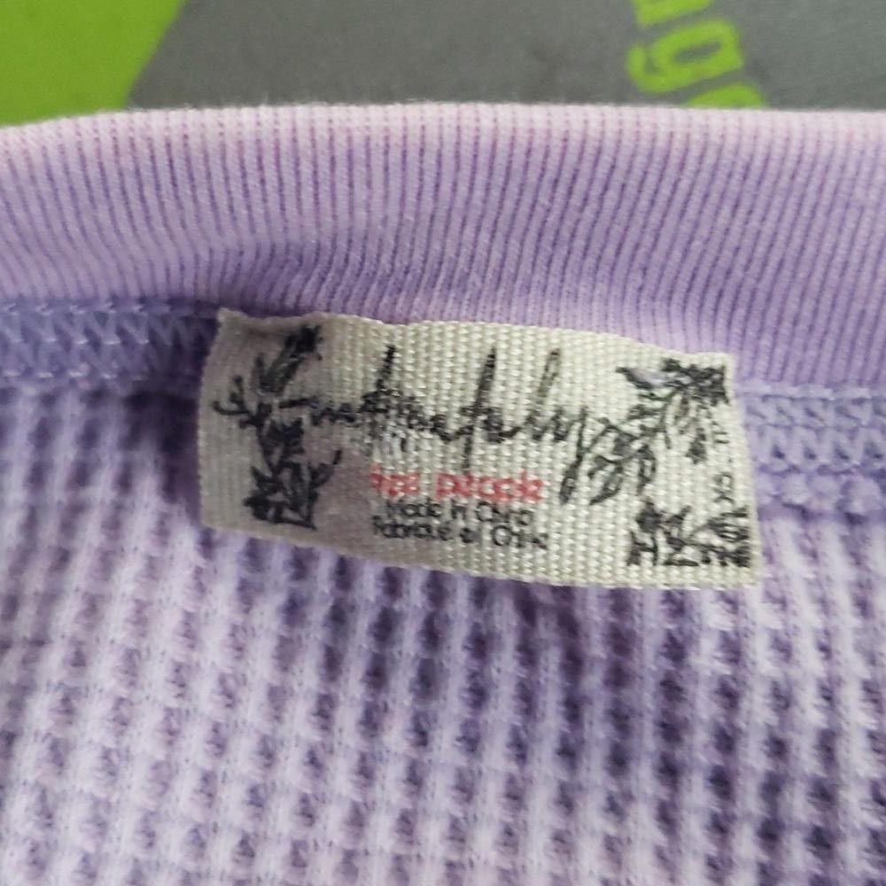 Free People CT1964 Free People Lavender Waffle Pattern Sweat Shirt XS Size XXS / US 00 / IT 34 - 5 Thumbnail