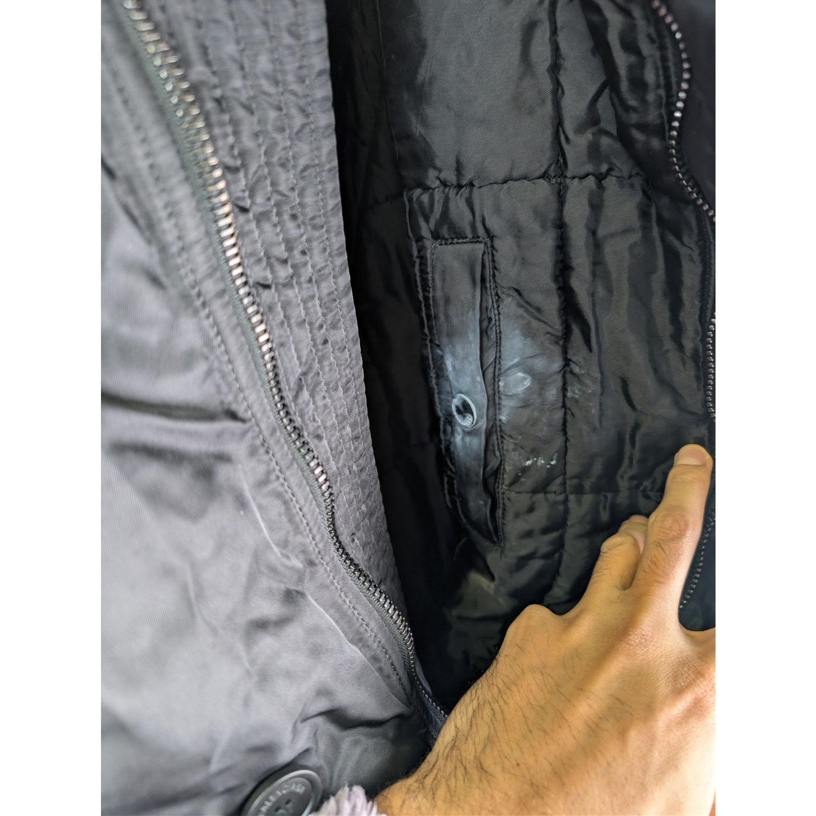 Balenciaga o1rshd1 Nylon Satin Parka Long Coat in Black Size US M / EU 48-50 / 2 - 8 Thumbnail