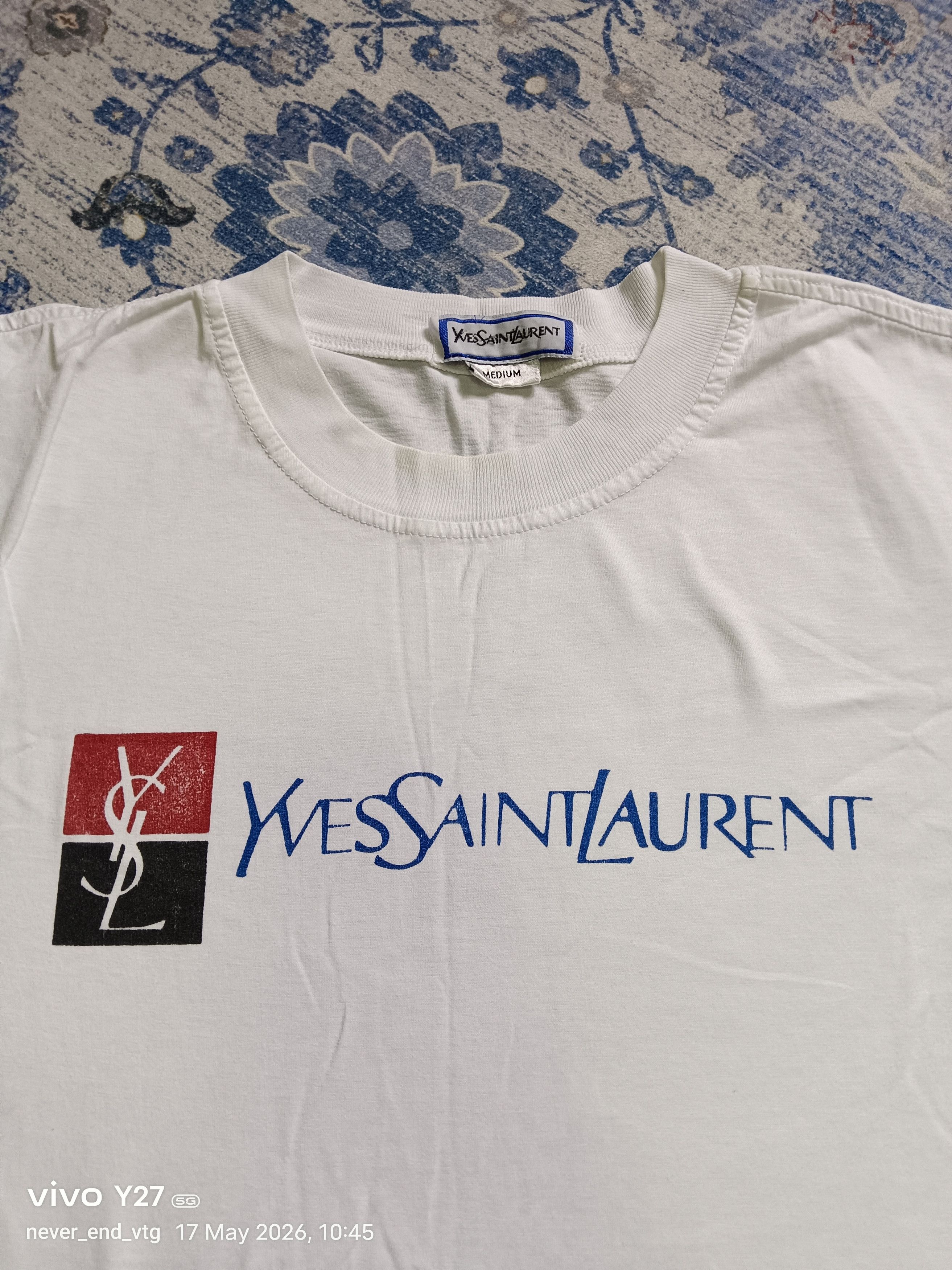 Yves Saint Laurent Yves Saint Laurent Spell Out T shirt Size US M / EU 48-50 / 2 - 2 Thumbnail