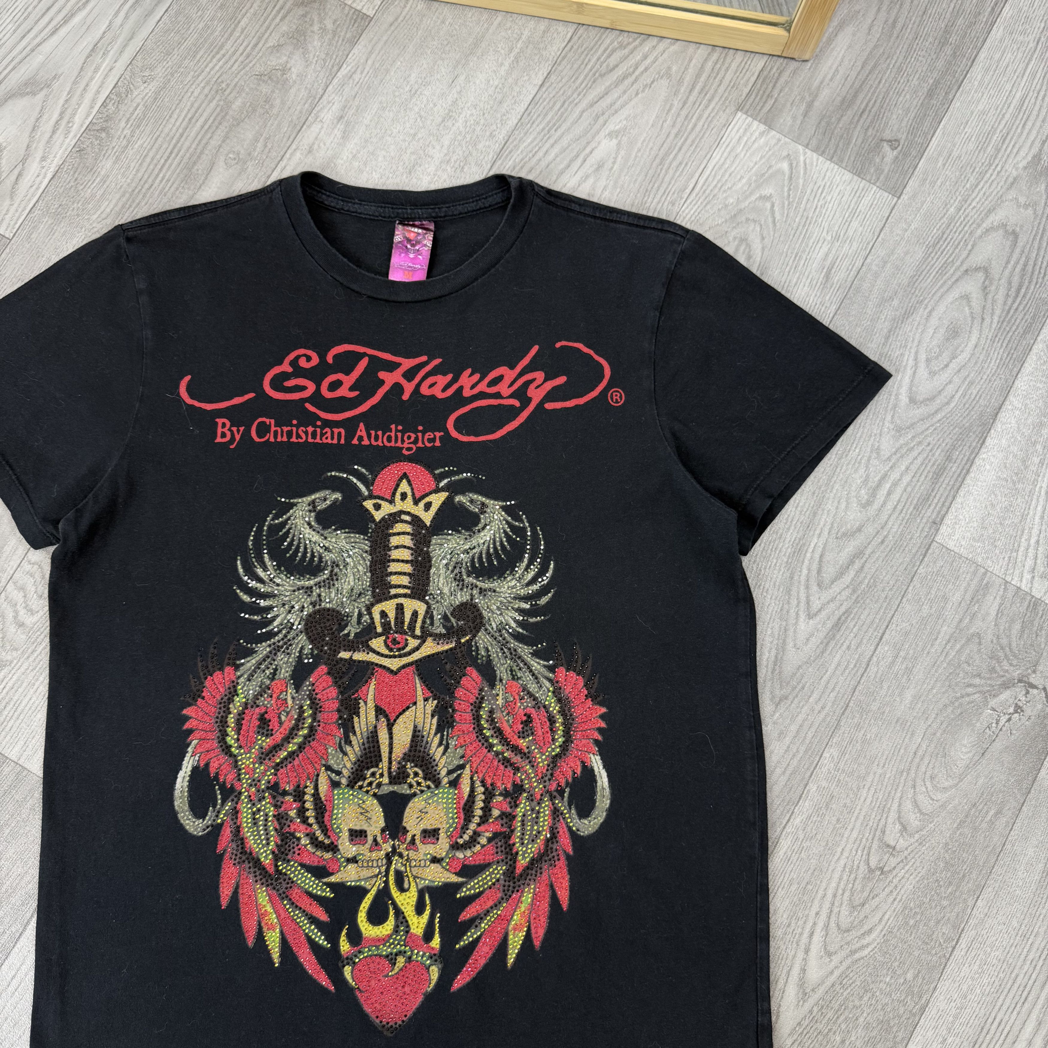 Ed Hardy Vintage Ed Hardy By Christian Audigier Y2K Graphic Tee Shirt Size US M / EU 48-50 / 2 - 7 Thumbnail
