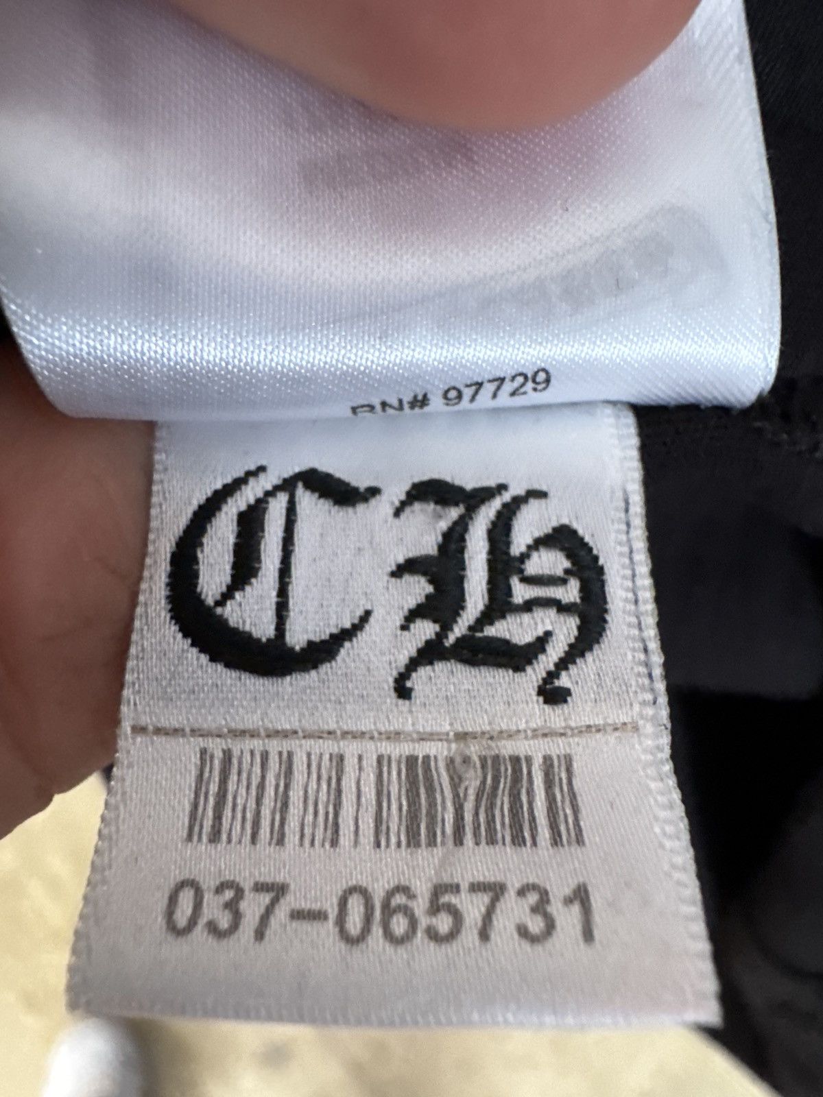 Chrome Hearts Purple Neck Logo Long Sleeve Pocket T-Shirt 'Black' Size US M / EU 48-50 / 2 - 5 Thumbnail