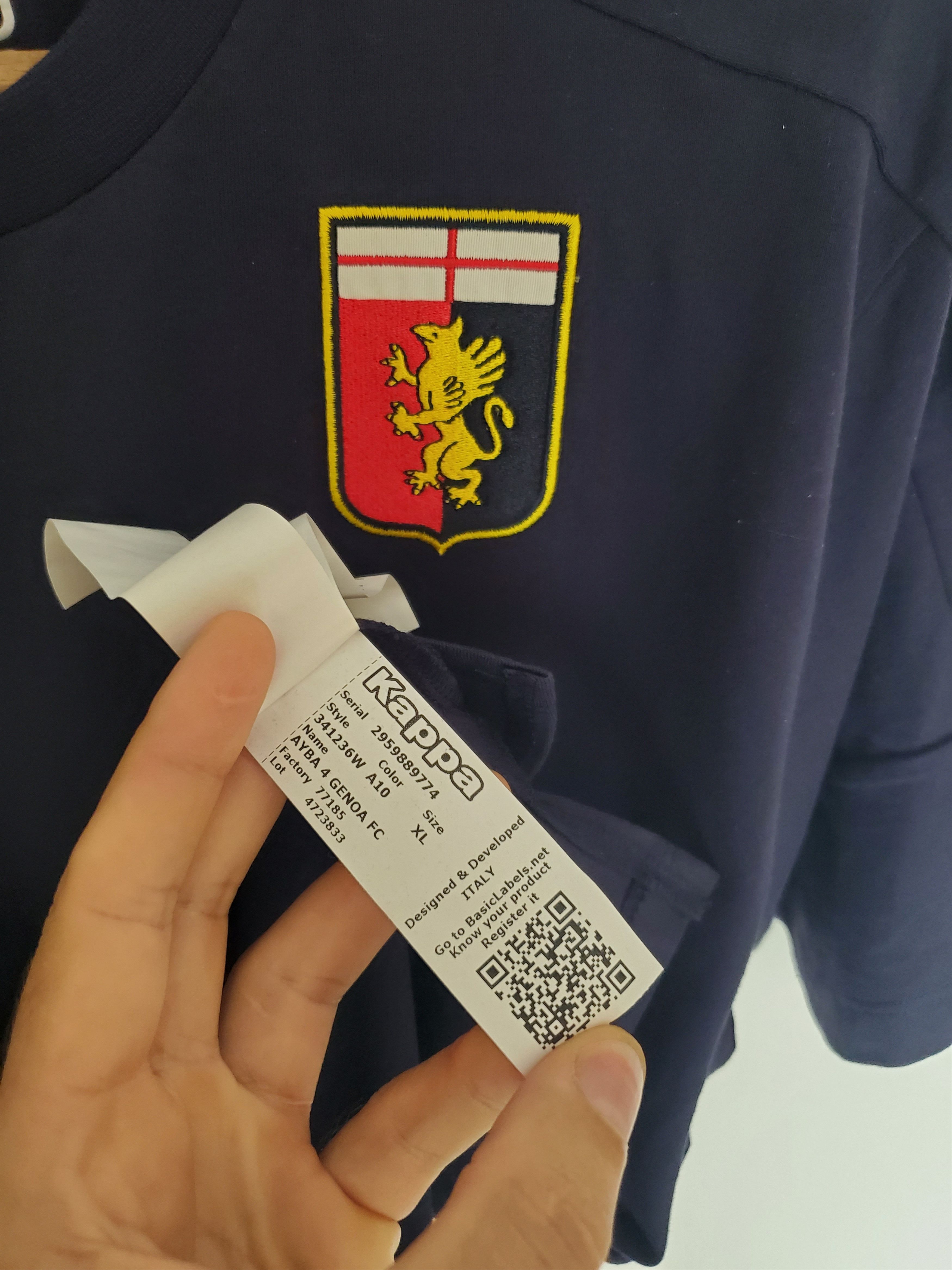Kappa 2020-21 Genoa Kappa Soccer jersey size L New condition Size US L / EU 52-54 / 3 - 6 Thumbnail