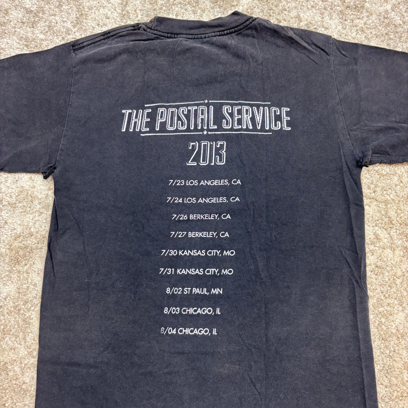 Band Tees The Postal Service 2013 Tour Faded Short Sleeve Shirt Mens S Size US S / EU 44-46 / 1 - 4 Thumbnail