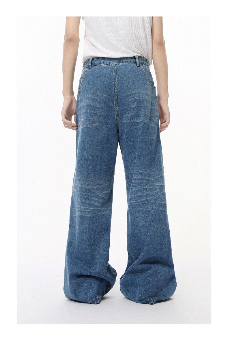 Japanese Brand × Jean Washed vintage pocket design drape straight jeans Size US 32 / EU 48 - 4 Thumbnail