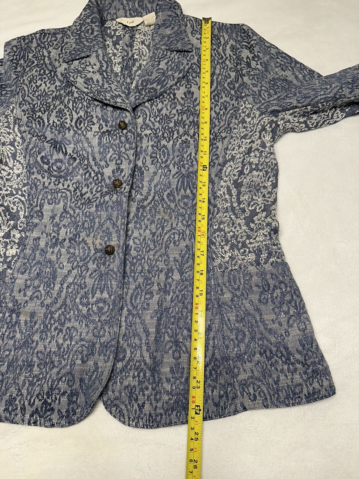 Other J.Jill Women's 3-Button Embroidered Blazer Paisley Blue-Sz 8 Size M / US 6-8 / IT 42-44 - 7 Thumbnail