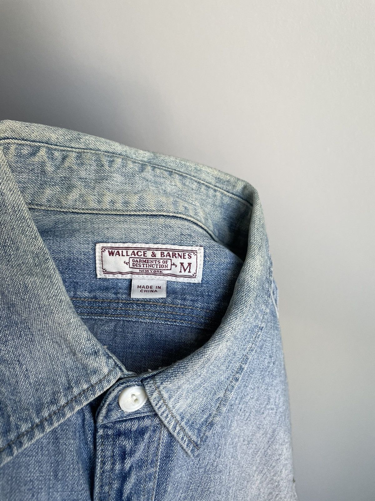 J.Crew Light Wash Denim Work Shirt Workshirt Size US M / EU 48-50 / 2 - 5 Thumbnail