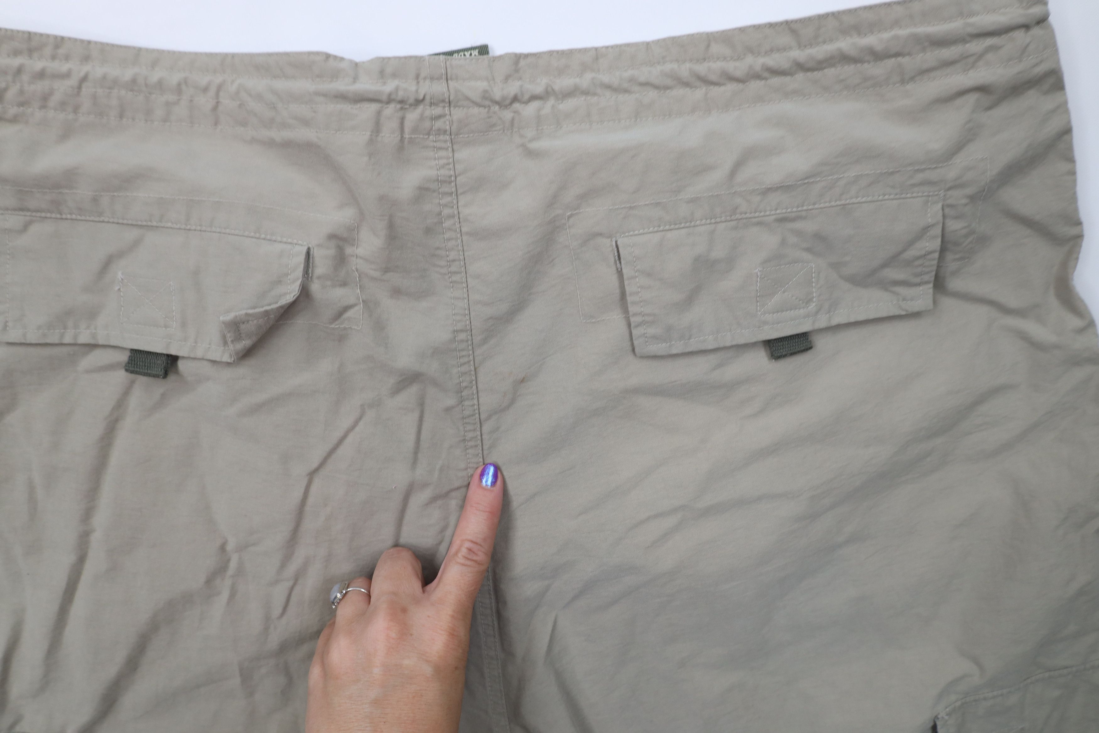 Vintage Vintage 90s Streetwear Wide Leg Cargo Pants Shorts Beige Size US 38 / EU 54 - 13 Thumbnail