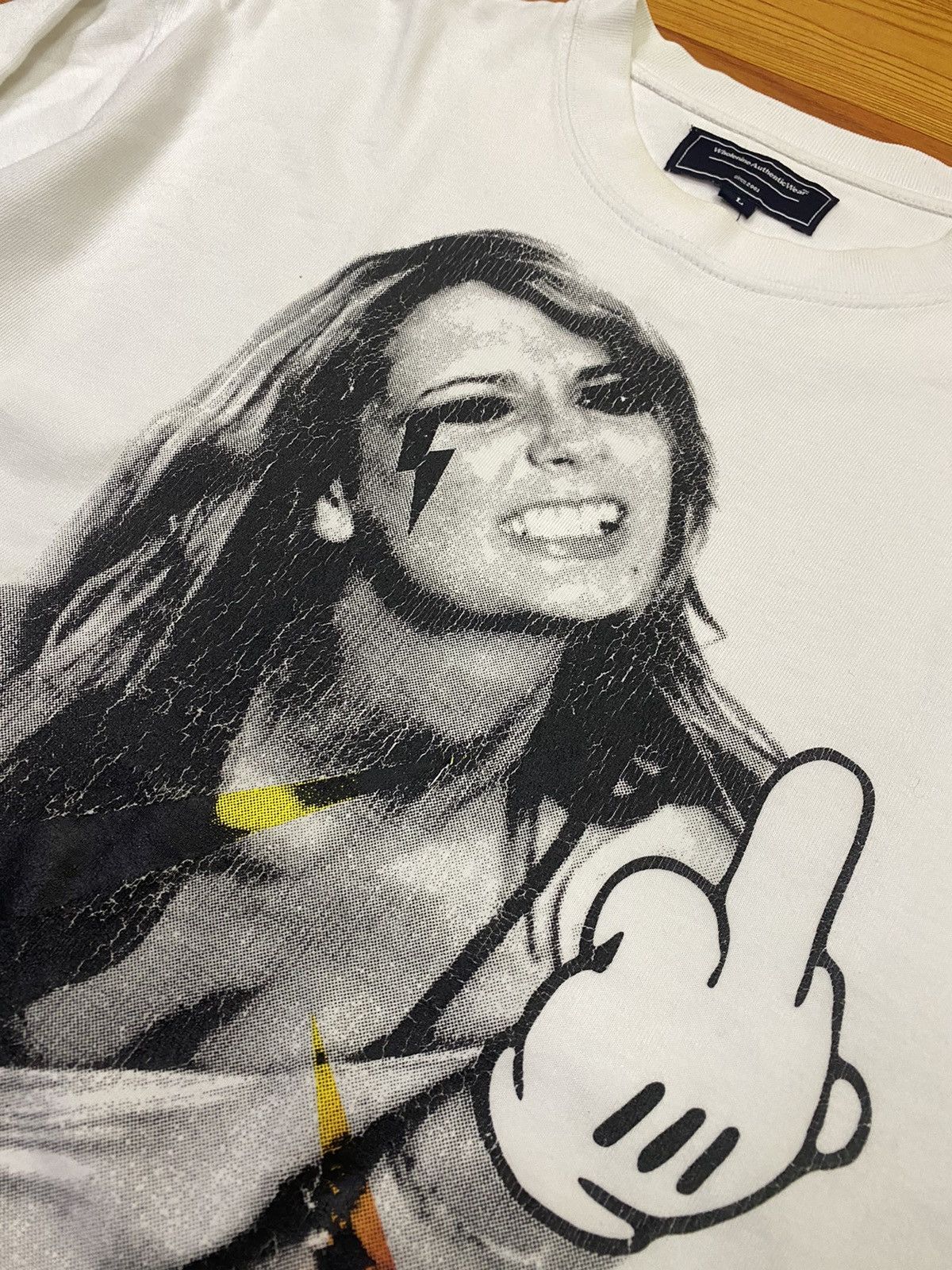 Japanese Brand Mickey Mouse x Britney Spears Parody Ranting Tee Size US M / EU 48-50 / 2 - 3 Thumbnail
