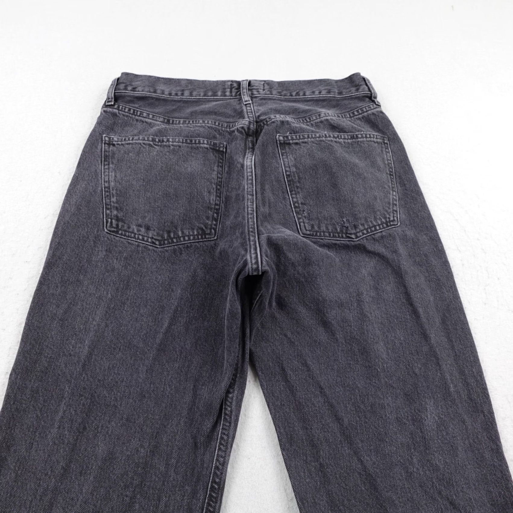 Agolde AGOLDE Jeans Womens 28 Black Denim 90s Distressed Button Fly High Rise Straight Jeans Womens Black 90s Distressed Button Fly High Rise Straight Size 28" / US 6 / IT 42 - 6 Thumbnail
