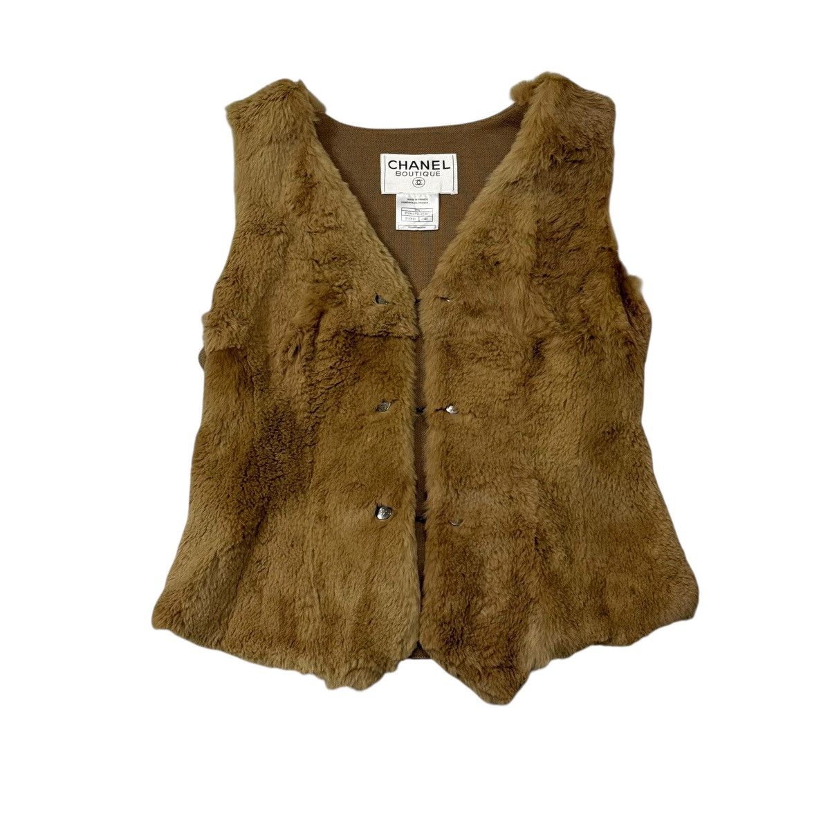 Chanel ‼️RUNWAY‼️Vintage 1997 Chanel Boutique Lapin Rabbit Fur Vest Size M / US 6-8 / IT 42-44 - 1 Thumbnail