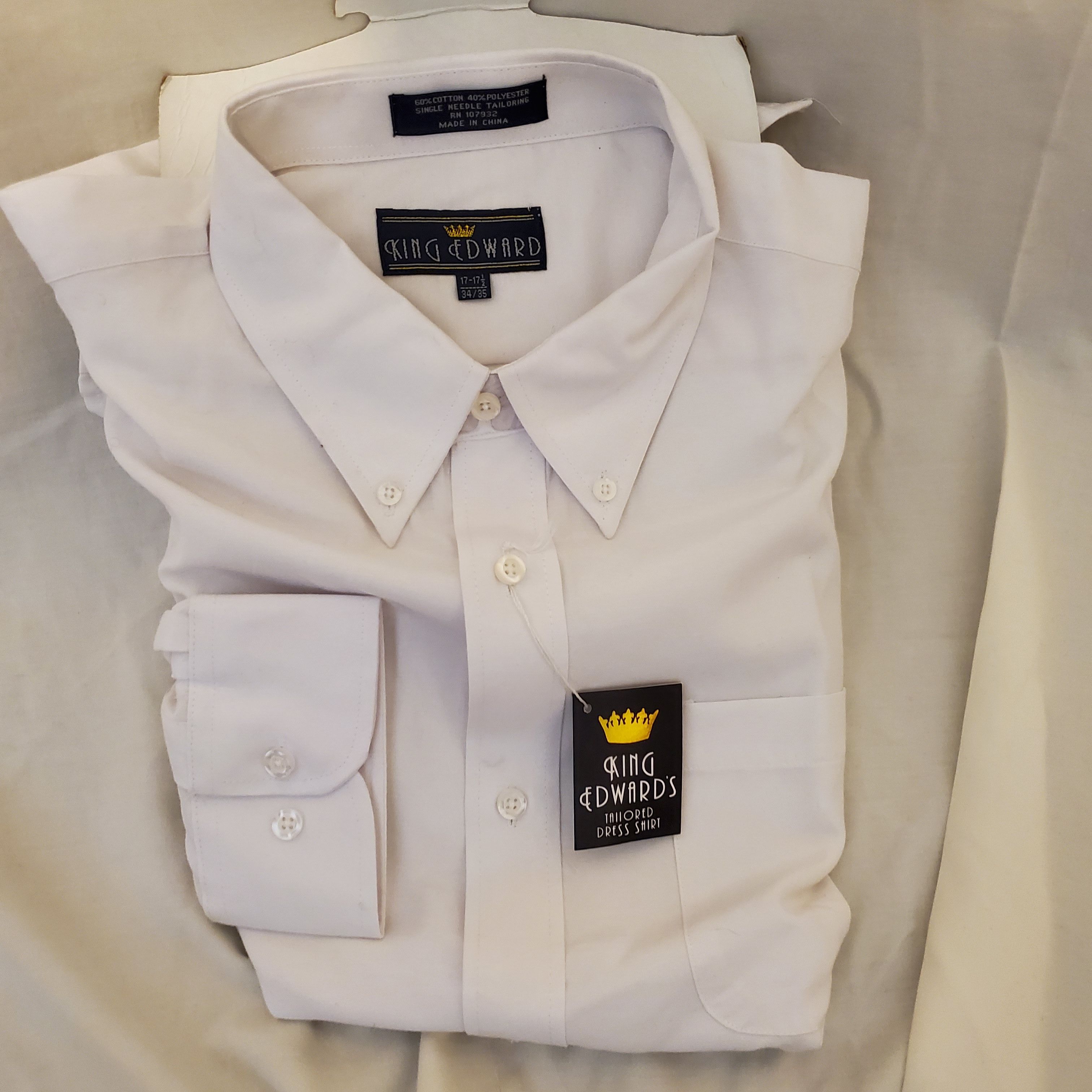 Other King Edward Men's XL Button shirt Size US XL / EU 56 / 4 - 2 Thumbnail