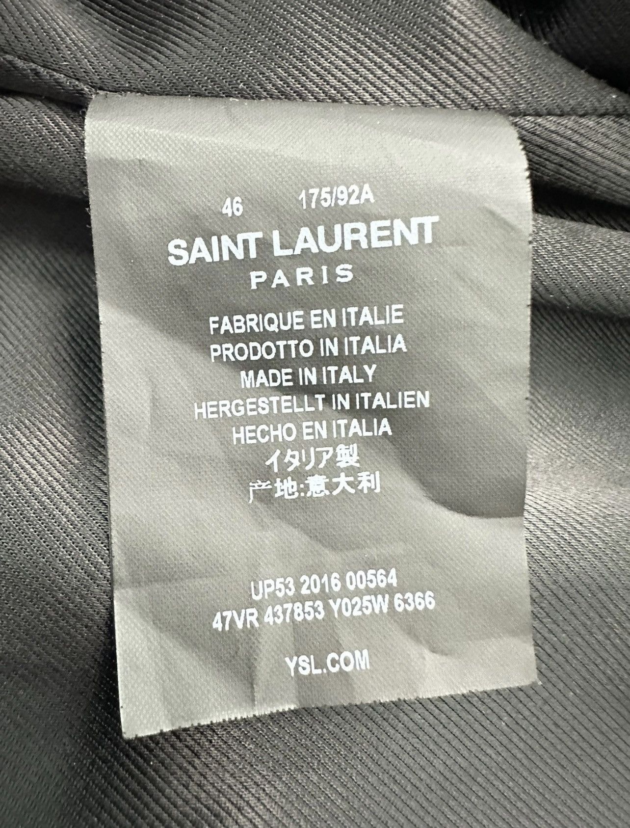 Saint Laurent Paris *RARE* Saint Laurent AW16 Chrystal Music Note Velvet Jacket Size US S / EU 44-46 / 1 - 6 Thumbnail
