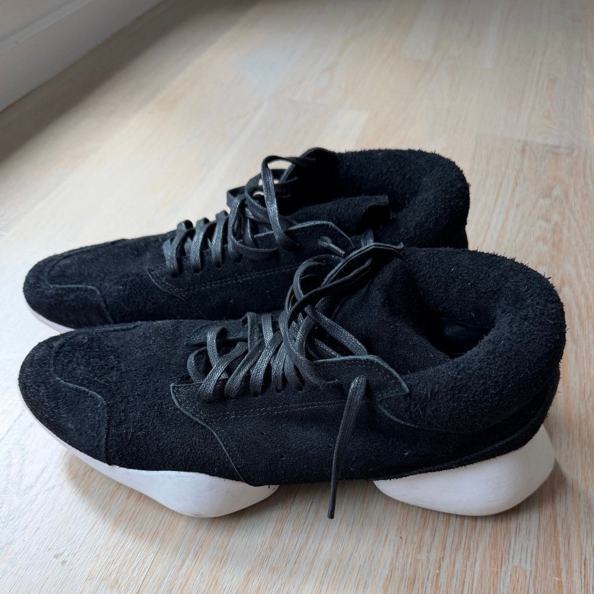 Rick Owens Rick Owens x adidas Black High Top Sneakers Approx US 11 Size US 11 / EU 44 - 4 Thumbnail
