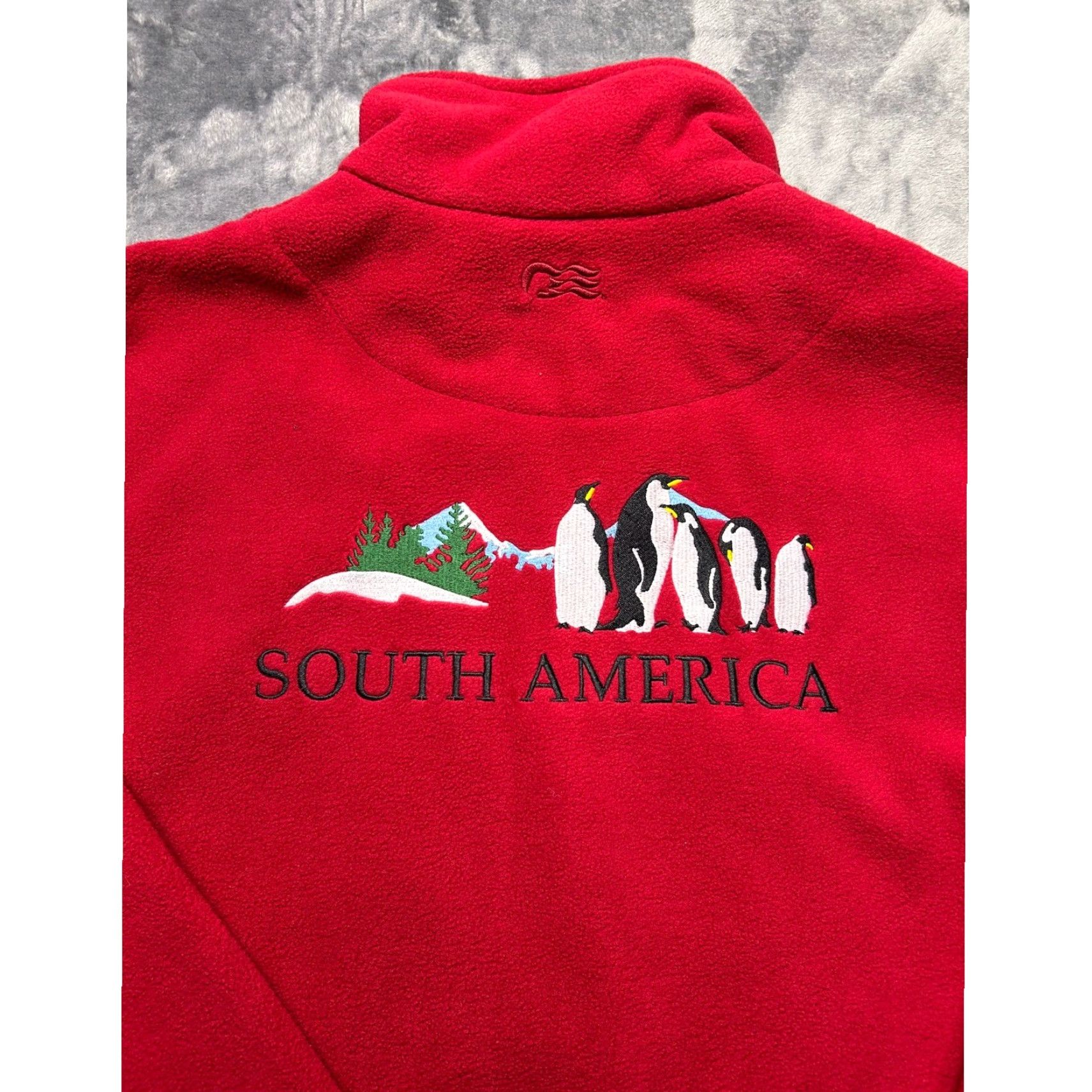 Vintage VINTAGE Princess Cruises Fleece Jacket Red Full Zip Penguin Embroidered M Unisex Adults Sweatshirt 90s Animals Beach Size M Mens/Womens Size US M / EU 48-50 / 2 - 7 Thumbnail