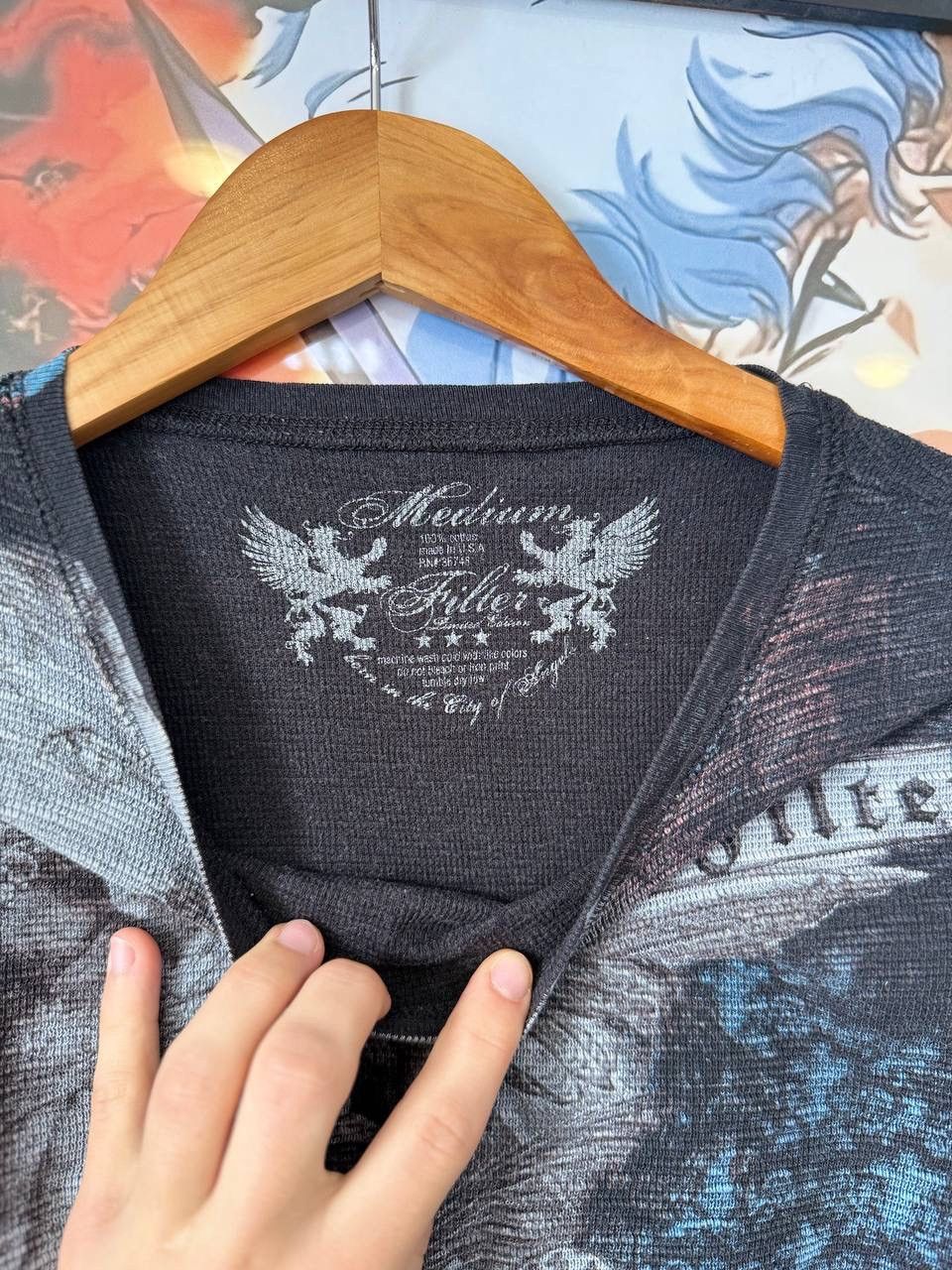 Japanese Brand Vintage 90s affliction Ed hardy style long sleeve shirt Size M / US 6-8 / IT 42-44 - 4 Thumbnail