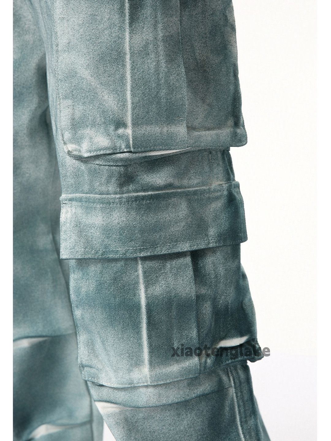 Jean Unisex outdoor tie dye loose baggy hiphop cargo pants Size US 32 / EU 48 - 6 Thumbnail