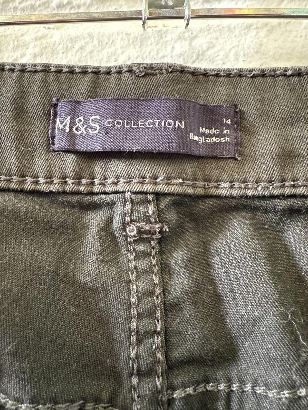 Designer P-607 M&S Collection Slim Fit Trousers Size 14 Size US 32 / EU 48 - 2 Thumbnail