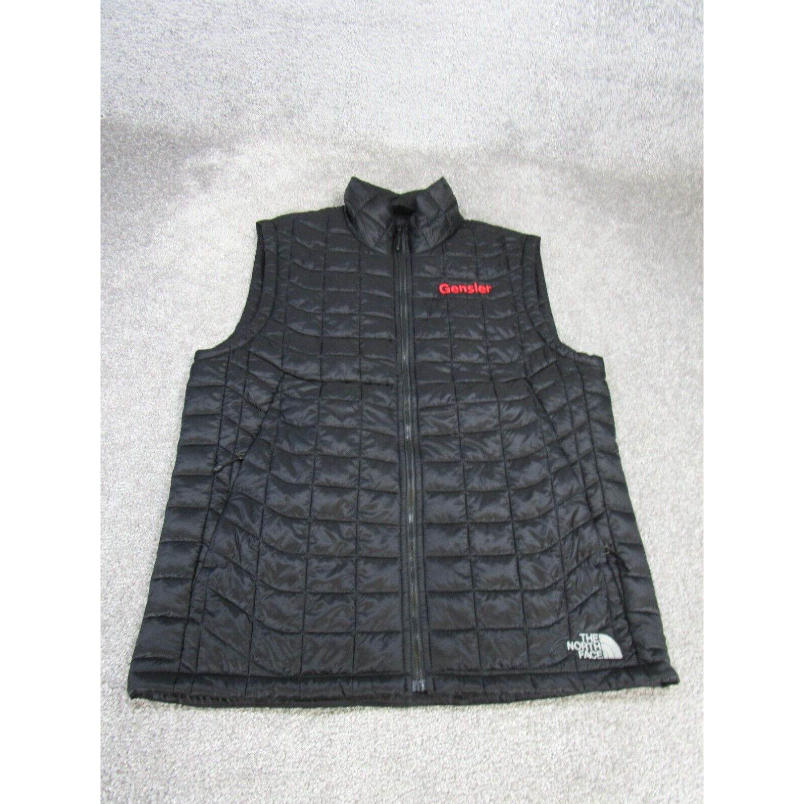 image of The North Face Vest Mens Medium Thermoball Trekker Black Quilted in White