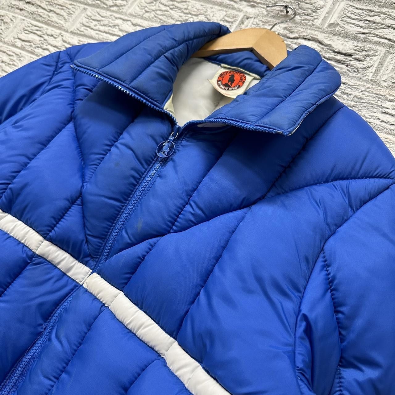 image of Vintage Mountain Goat Puffer Ski Winter Jacket Men’S Large in Blue White, Men's